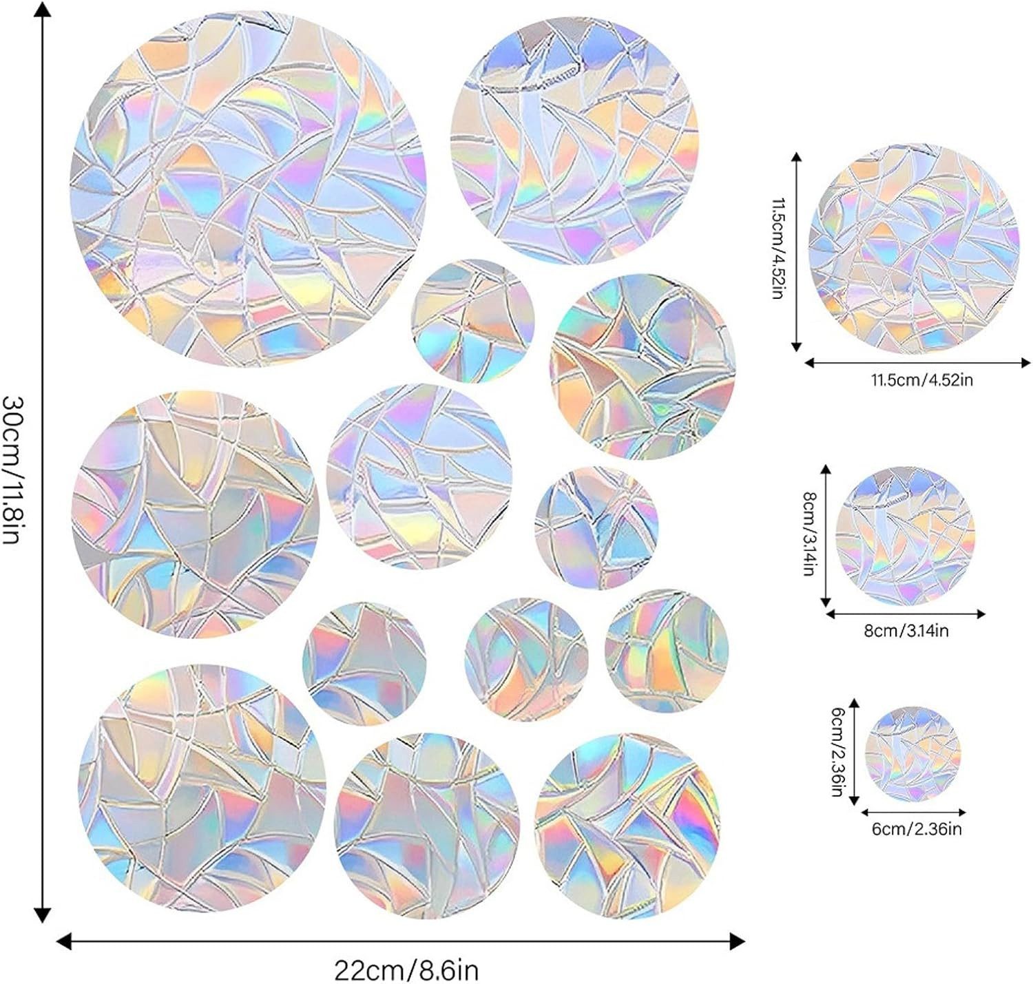 FELIXLEO Fensterdekoration 52 Stück Prism-Fenster-Abziehbilder suncatcher günstig online kaufen