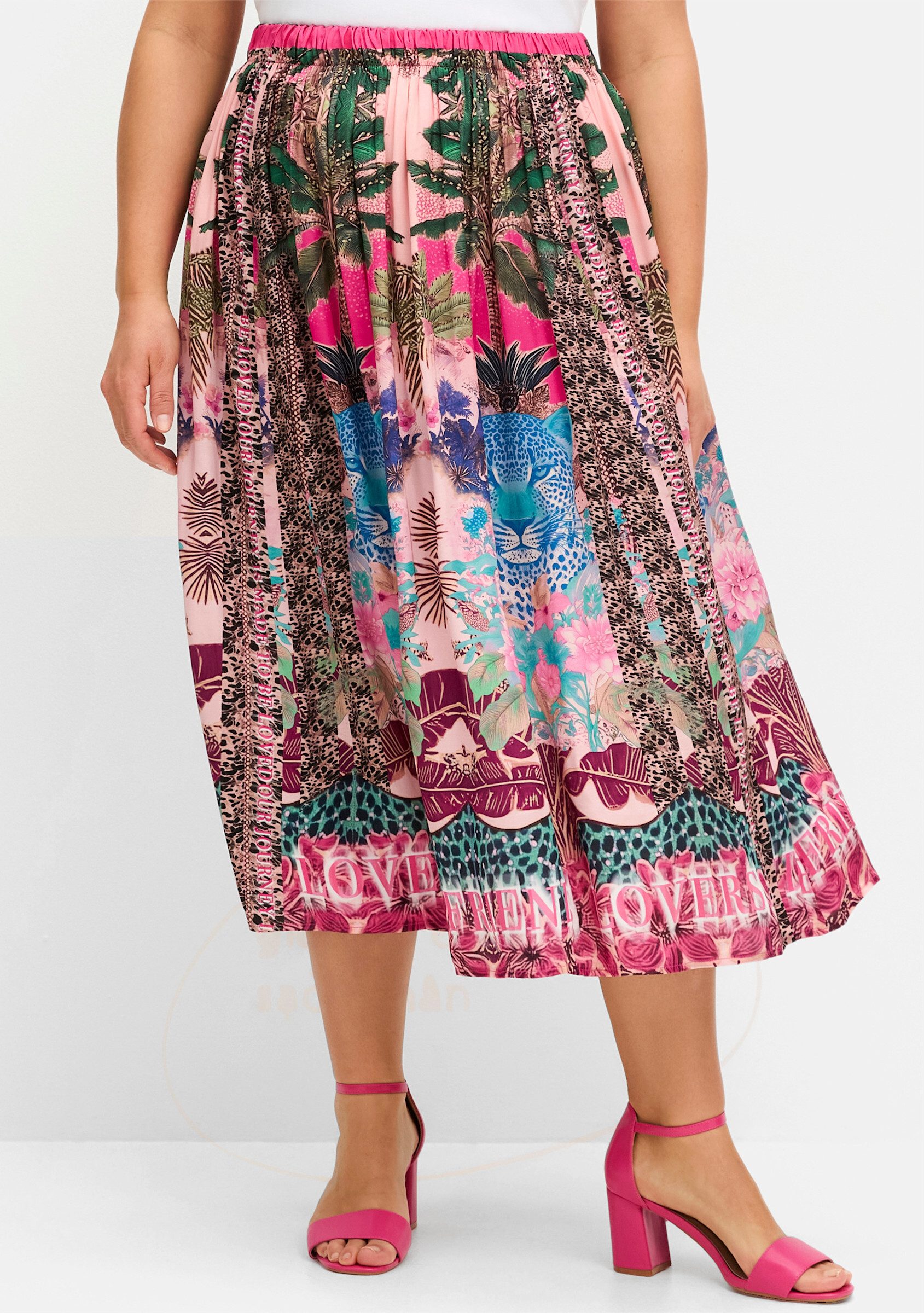 Sheego A-Linien-Rock Satinrock . günstig online kaufen