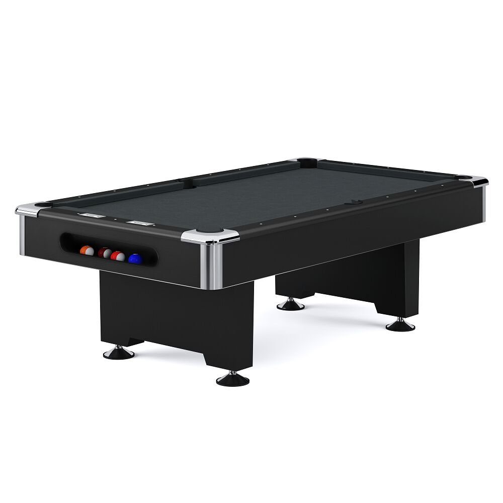 Automaten Hoffmann Billardtisch Billardtisch Club Pro in Schwarz, Turnier Schiefer Billardtisch in 8 ft oder 9 ft Simonis 860 Slate-Grey, 7 ft (Spielfeld 198x99 cm)