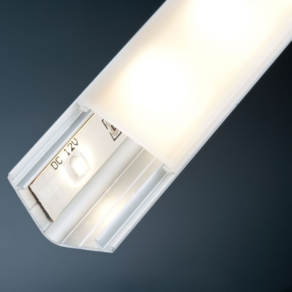 Paulmann LED Stripe Streifen Profilelemente LED 1-flammig, Diffusor Alu/Kunsts, eloxiert/Satin 200cm Delta Function mit Profil Alu