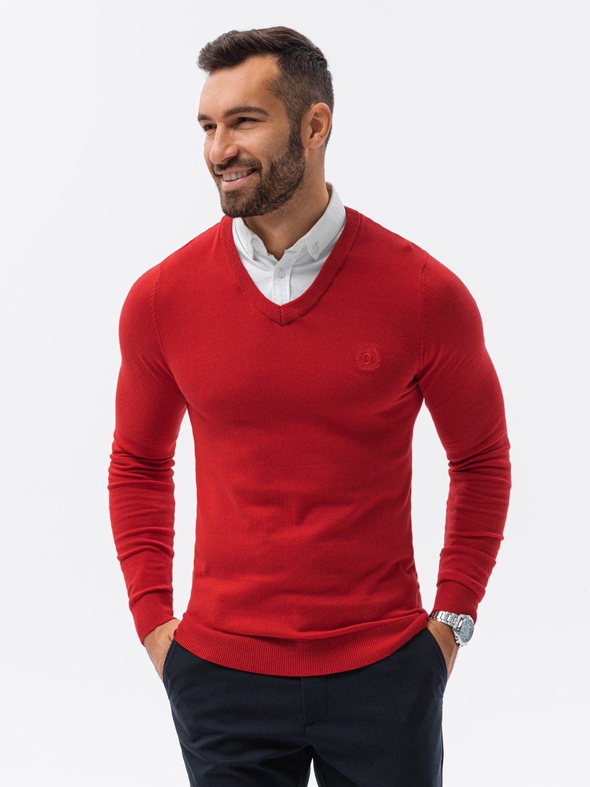 v neck sweater sweater mit hemd