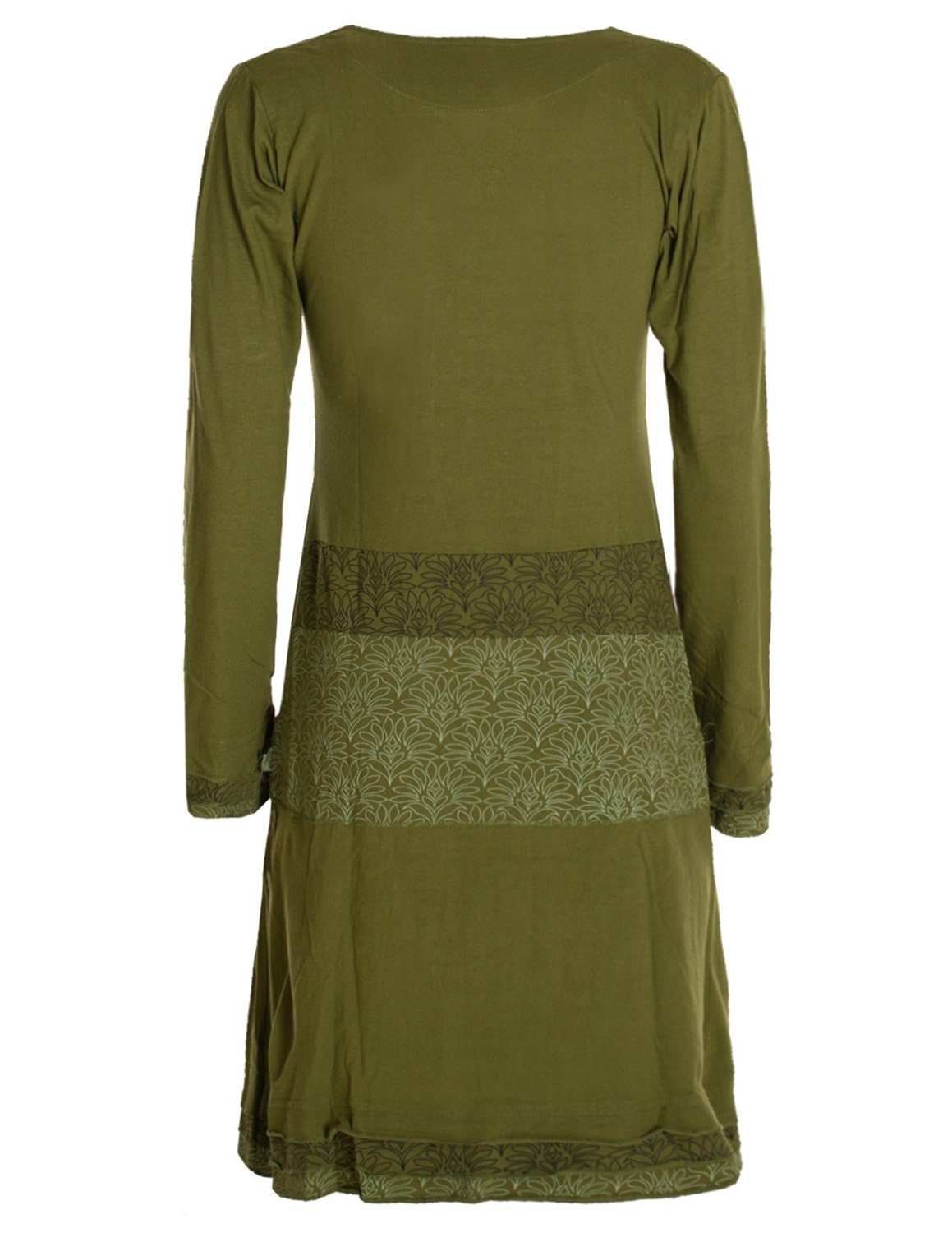 Vishes Jerseykleid Kleid Wasserfallkragen Bund bedruckt günstig online kaufen