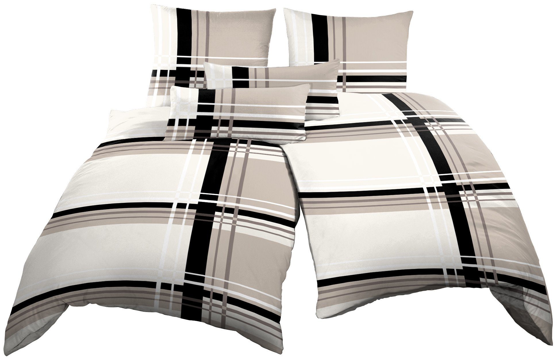 One Home Bettwäsche Adzo, Microfaser, 6 teilig, grafisch und gestreift, mod günstig online kaufen
