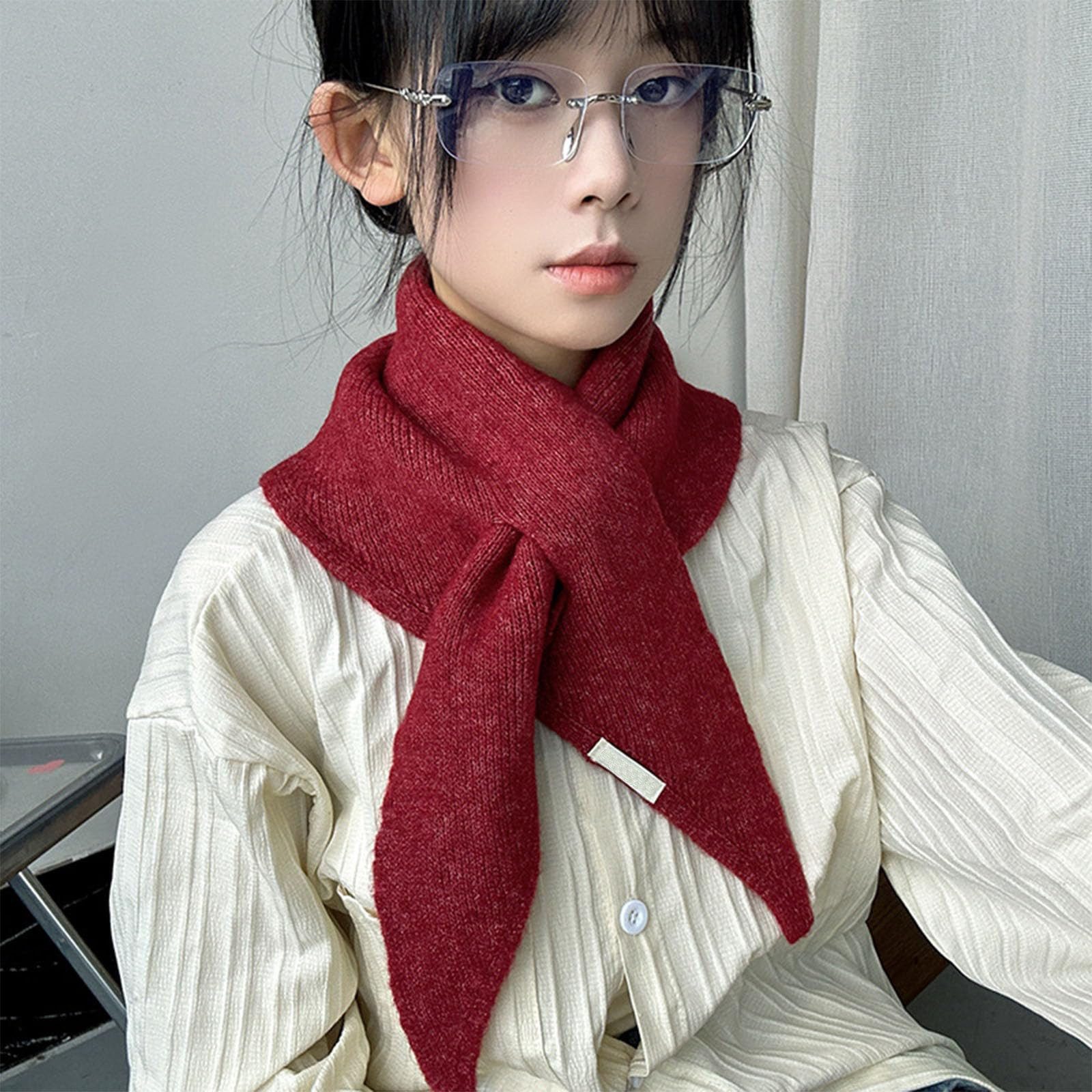 Coonoor Dreieckstuch Strick Dreieck Schal Strickschal für Frauen Einfarbig günstig online kaufen