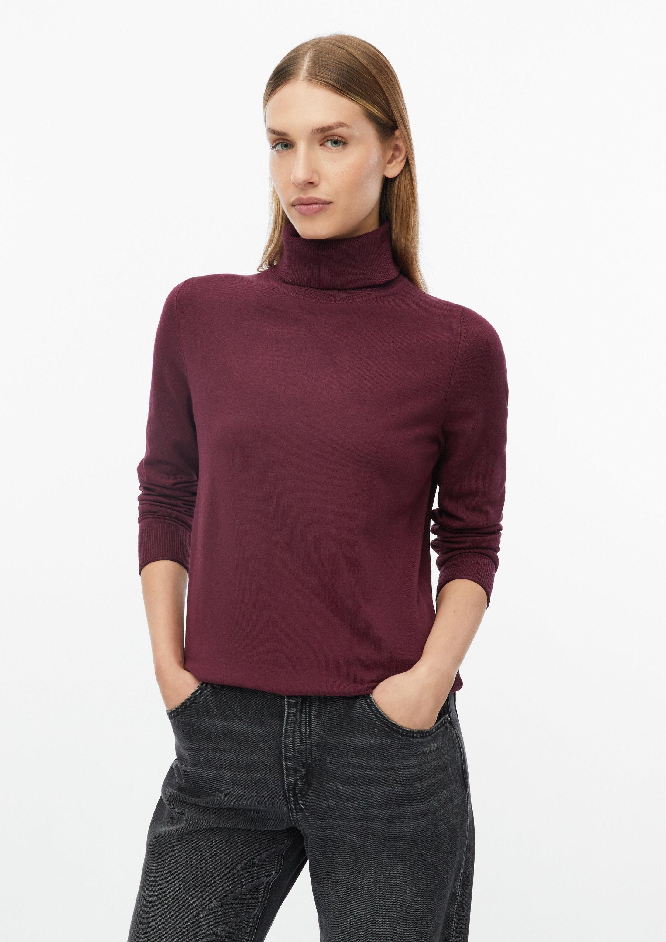 s.Oliver Longpullover Strickpullover Feinstrickpullover mit Rollkragen