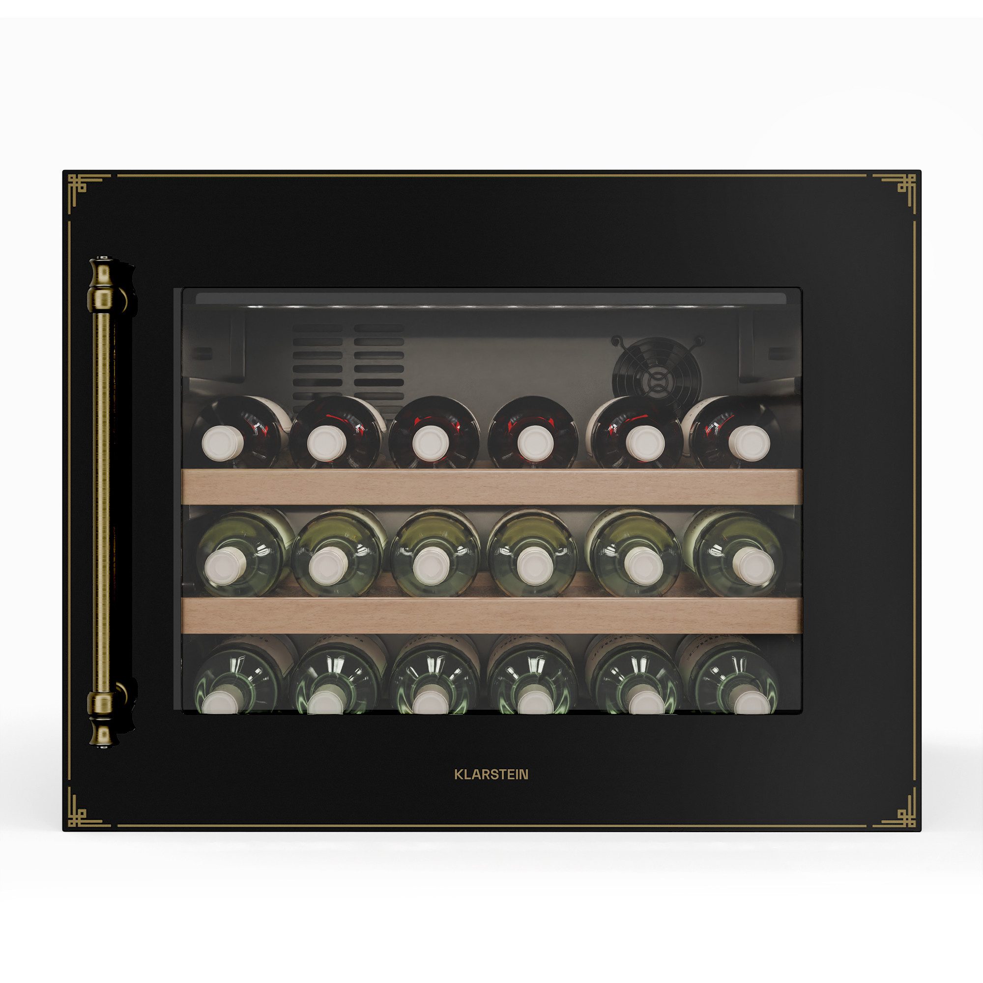 Klarstein Weinkühlschrank Vinsider Victoria 28 U, für 28 Standardflaschen á 0,75l,Wein Flaschenkühlschrank Weintemperierschrank Weinschrank Kühlschrank