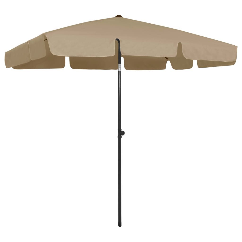 Sonnenschirm Strandschirm Taupe 200x125 cm