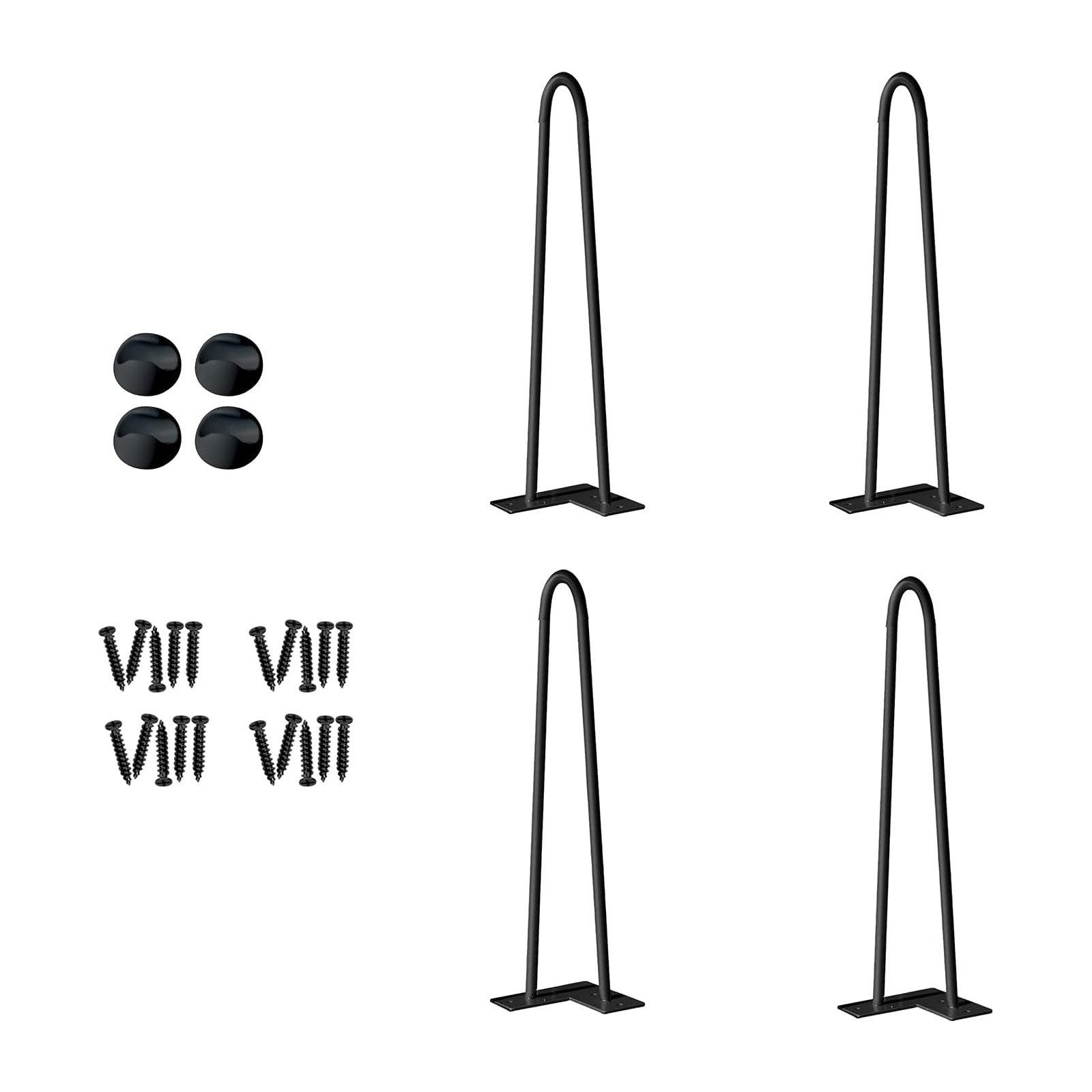 FIVMEN Tischbein 4er Set Haarnadel Tischbeine Metall Hairpin Leg Austauschbare Tisch, Haarnadelbeine Tischgestell Verfügbar für Schreibtisch Esstisch