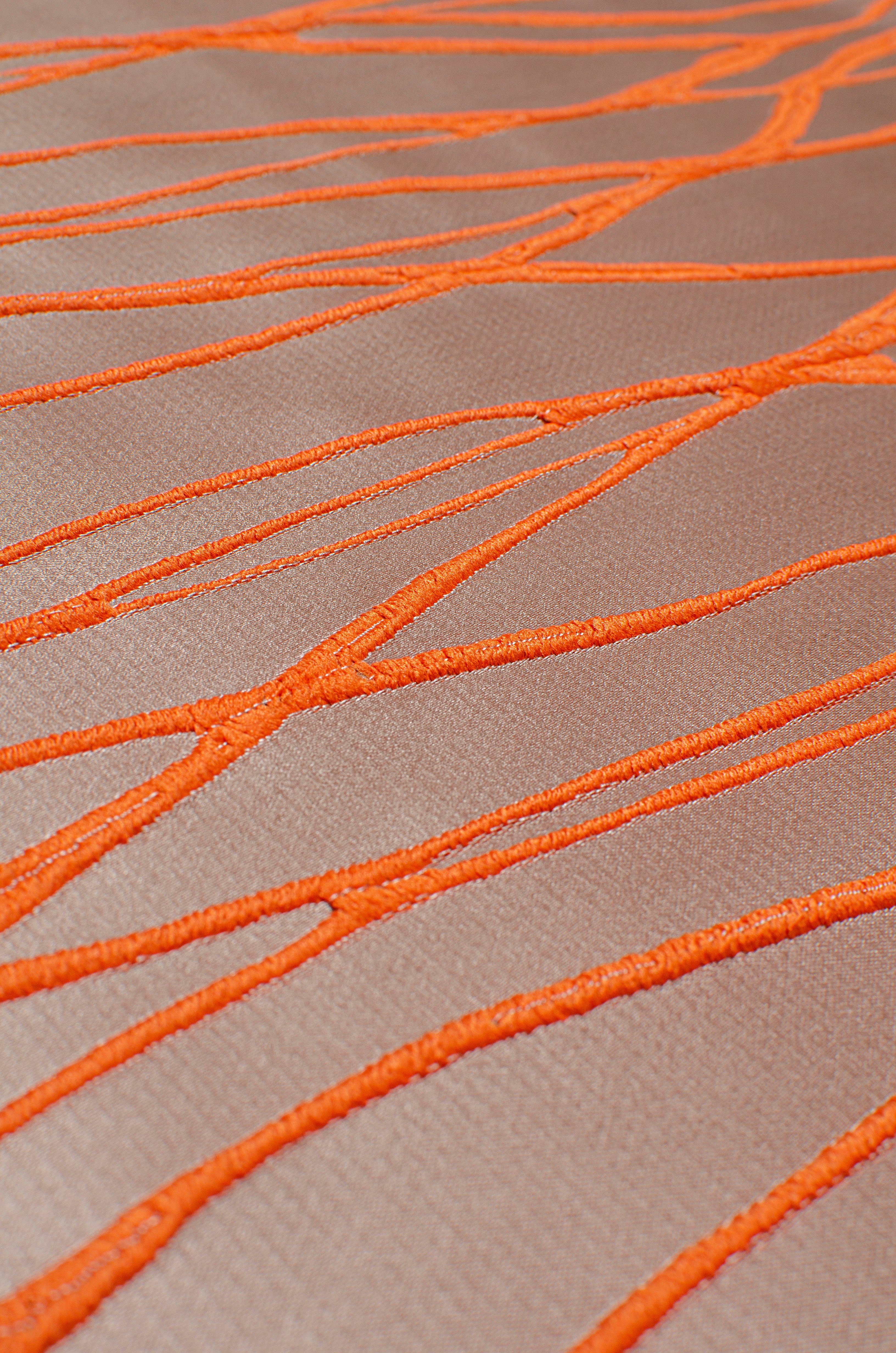 Vorhang Serenade, Neutex for you!, mit Multifunktionsband Schal Schlaufen verdeckten (1 St), orange Jacquard, blickdicht