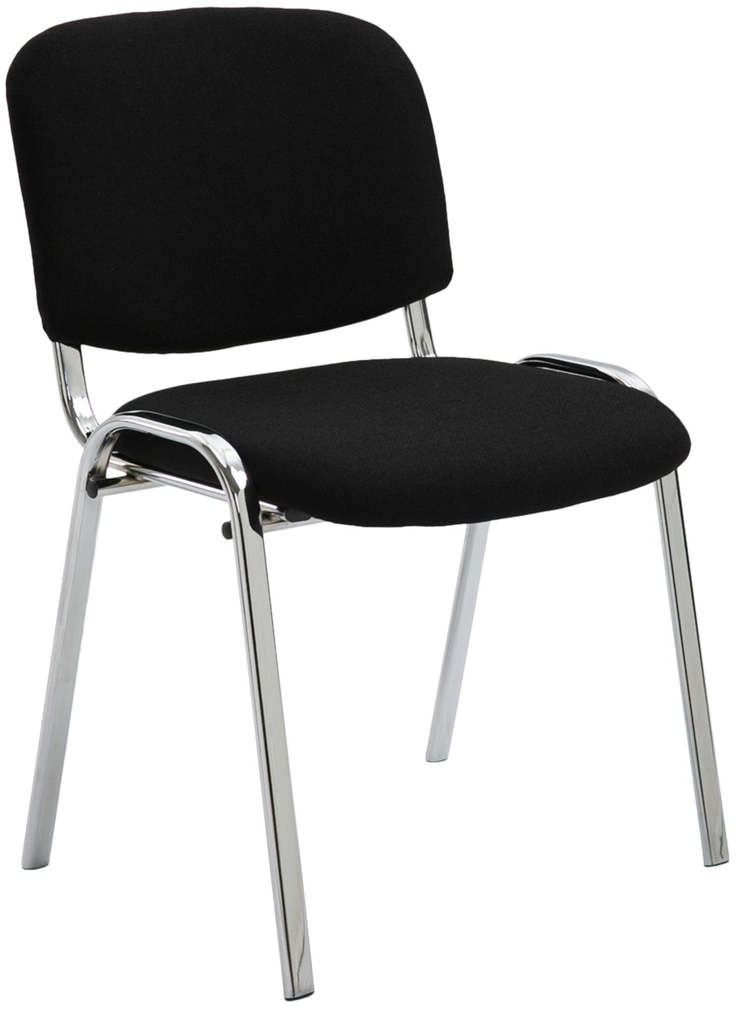 CLP Besucherstuhl Ken Chrom Stoff, robust & gepolsterte Rückenlehne günstig online kaufen