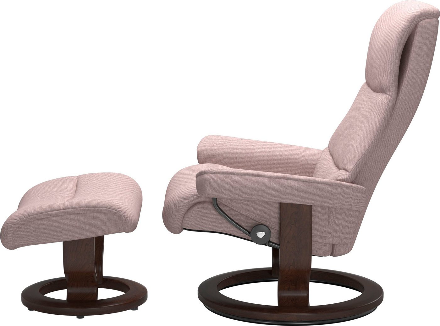 Stressless® Relaxsessel »View« (Set, Relaxsessel mit Hocker), mit Classic Base, Größe M,Gestell Braun-kaufen