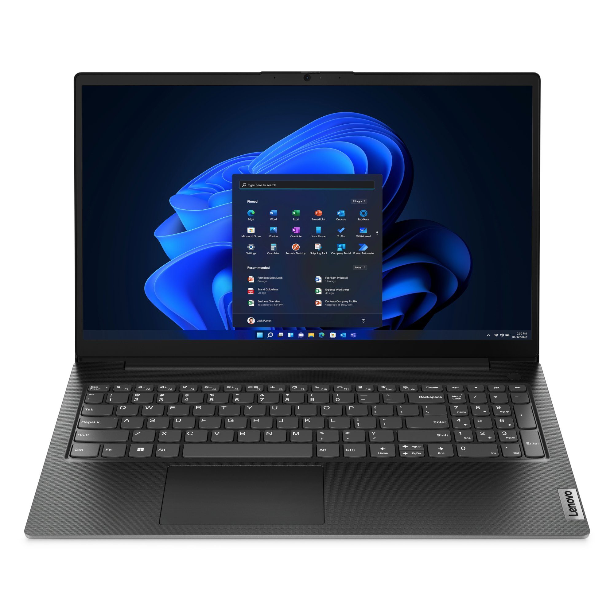 Lenovo V15 Notebook (AMD Ryzen 5 7520U, Radeon 610M, 250 GB SSD, fertig installiert & aktiviert)