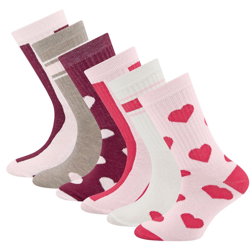 Socken Socken 6er Pack Herzen/Ringel/Streifen
