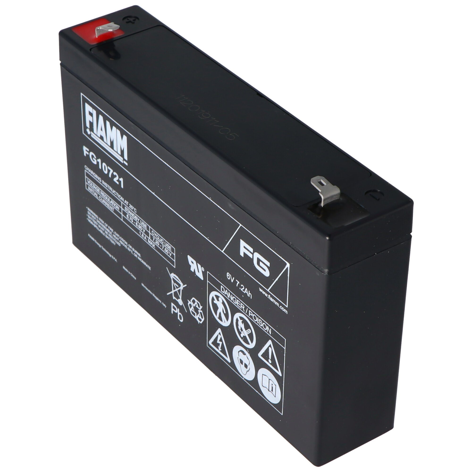 Fiamm Fiamm FG10721 Blei Akku 6 Volt 7,2Ah Akku 7200 mAh (6,0 V)