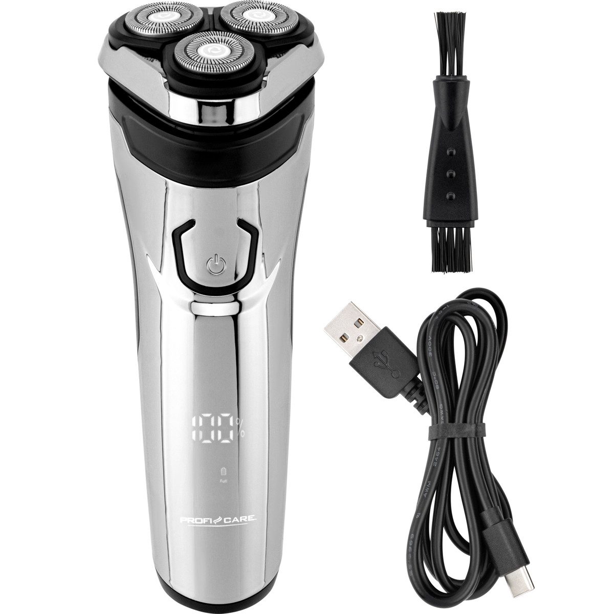 ProfiCare Elektrorasierer PC-HR 3139, Rasierer Herren elektrisch, 3-fach Schersystem
