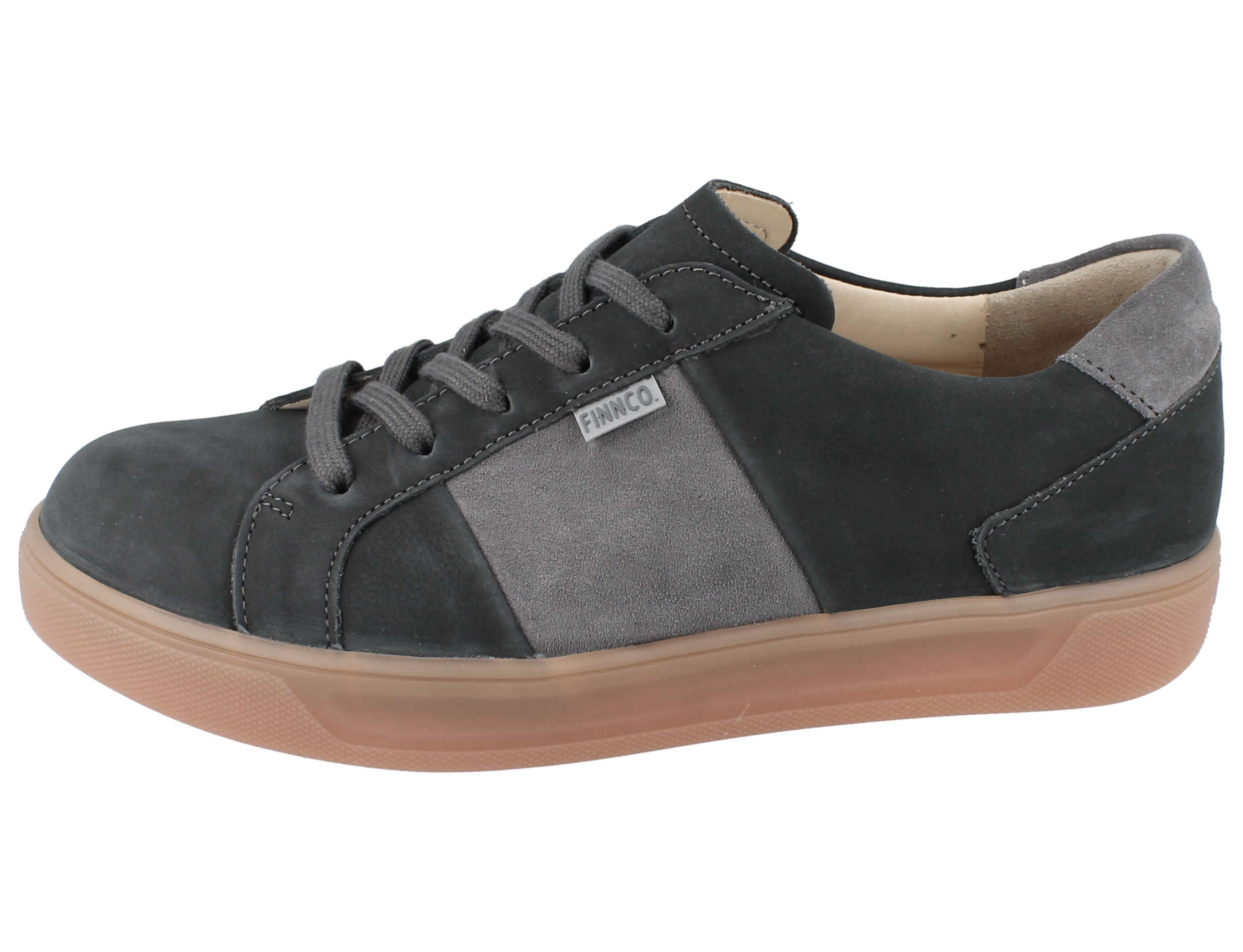 Finn Comfort FINN COMFORT Malita Damen Sneaker grau Nubukleder - Größe: UK 7,5 Schnürschuh Wechselfußbett