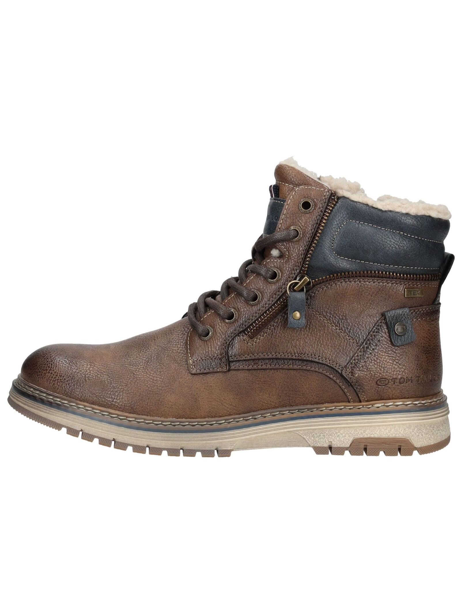 TOM TAILOR Tom Tailor Stiefelette Lederimitat Schnürstiefelette günstig online kaufen