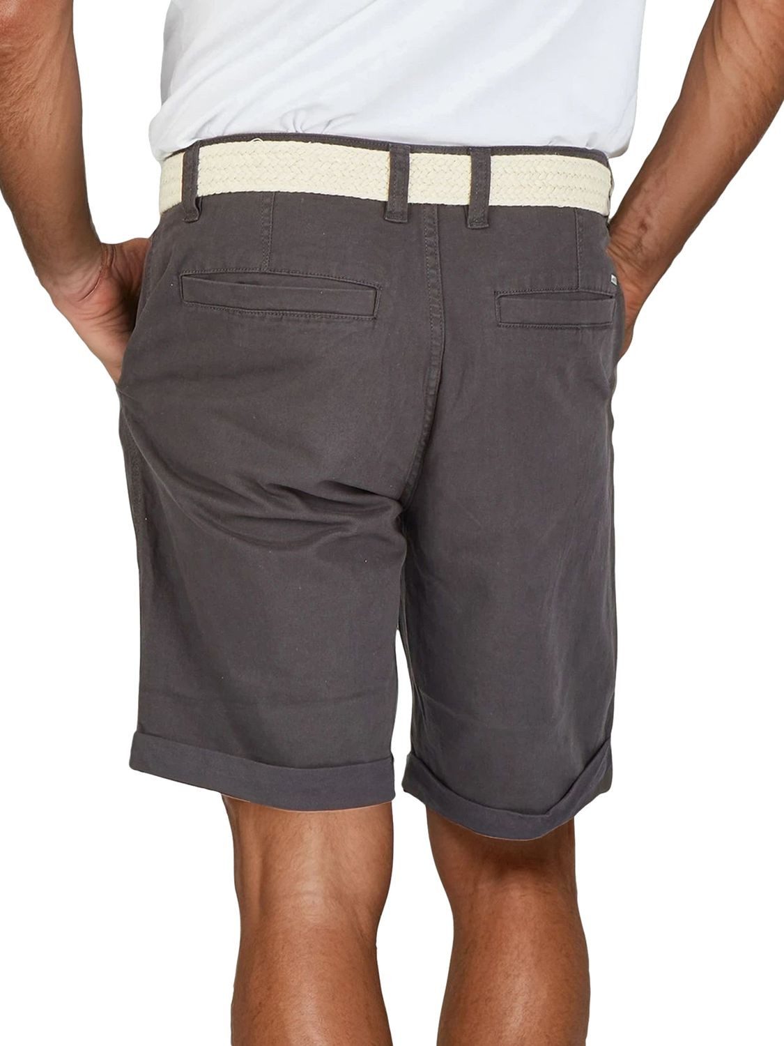 DENIMFY Chinoshorts Herren Chino Shorts DFLio Regular Fit Bermudashorts mit Gürtel