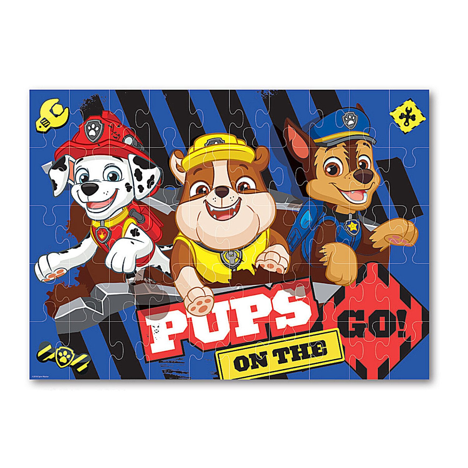 PAW PATROL Puzzle PUPS ON THE GO, 50 Puzzleteile, Kinderpuzzle ab 3 Jahre