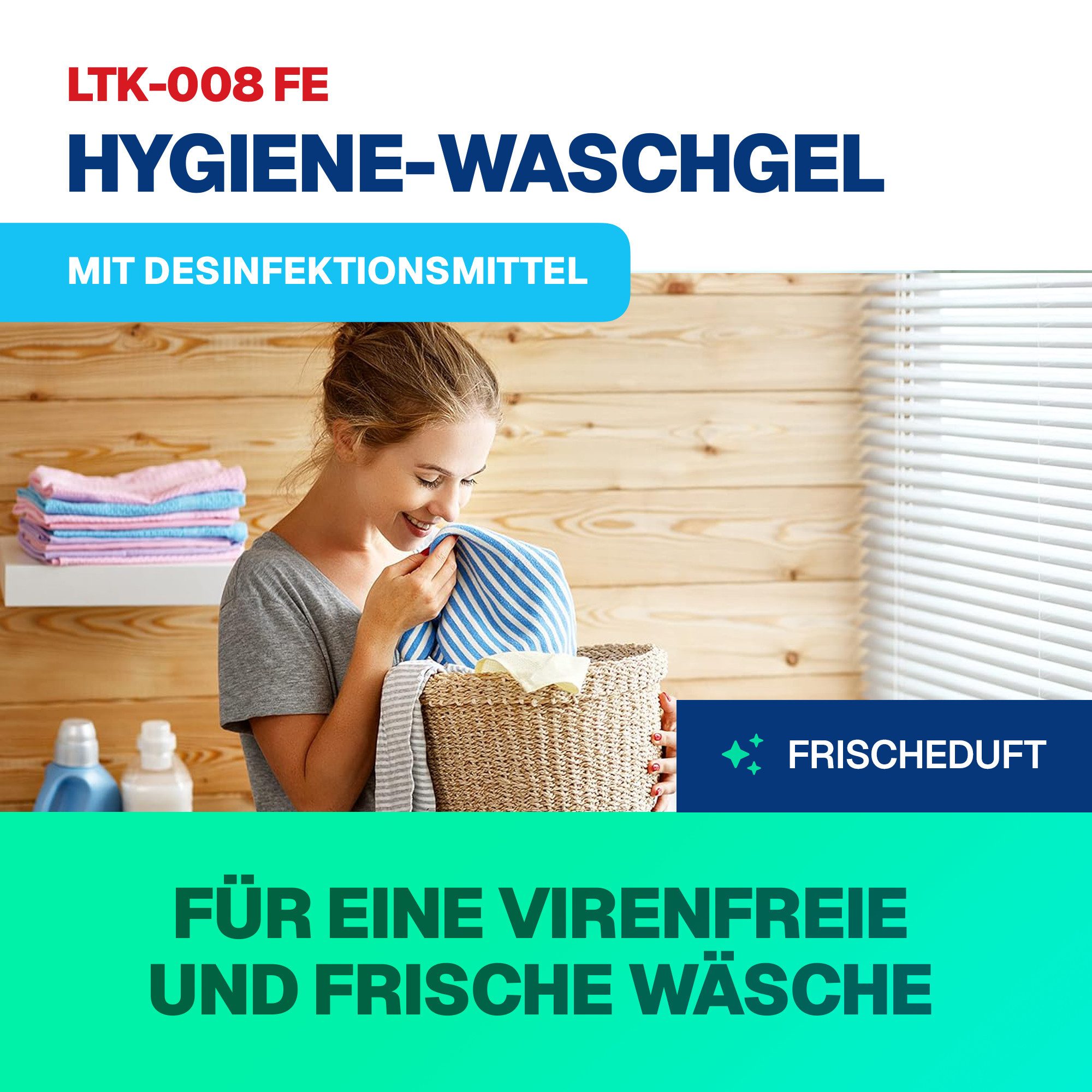 LTK-008 Biodelta Hygiene Waschmittel Vollwaschmittel (2L Kanister oder 5L Kanister 2L)