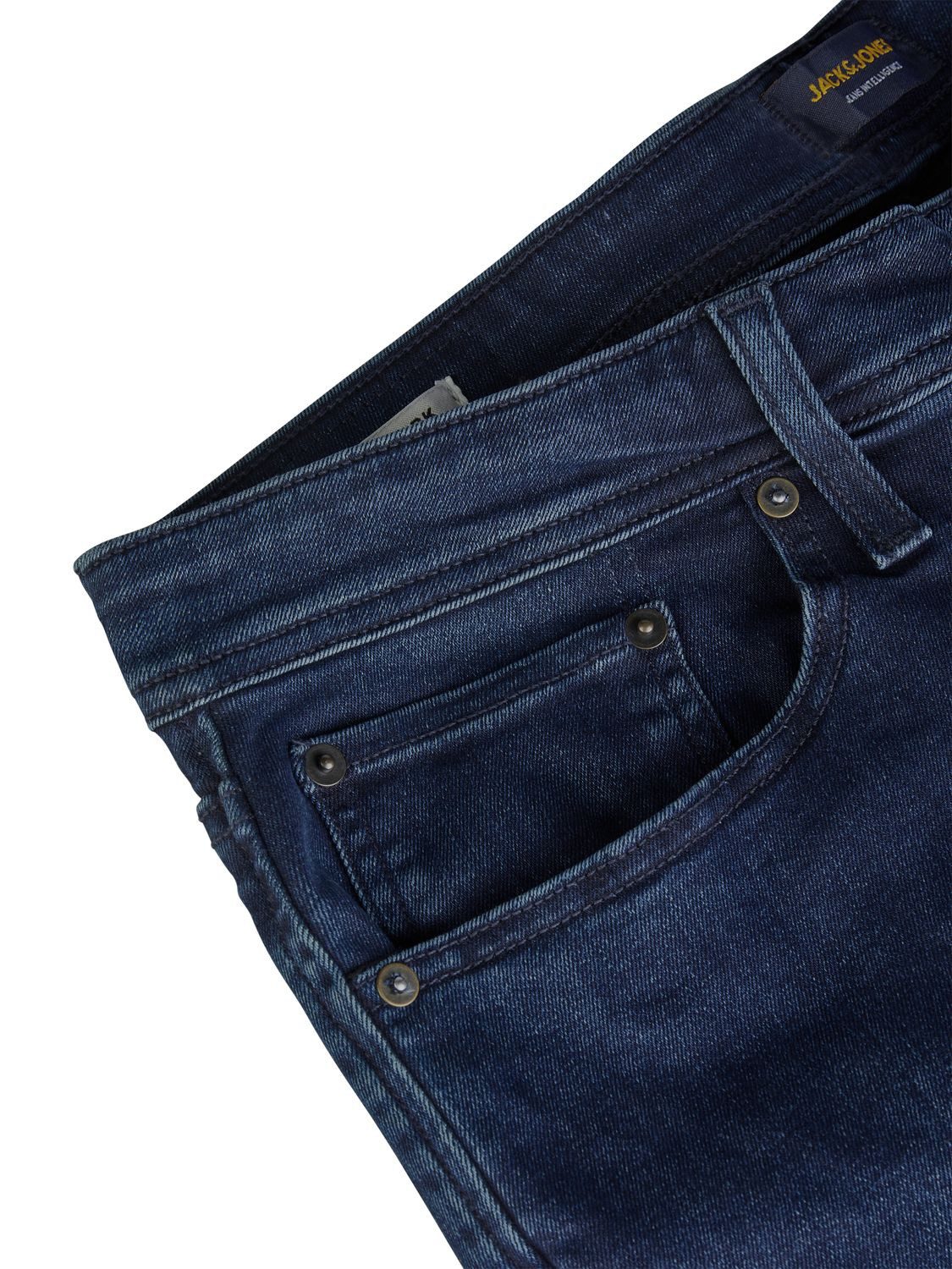 Jack & Jones Straight-Jeans Herren Jeanshose JJICLARK Straight Fit Denim Hose mit Stretch