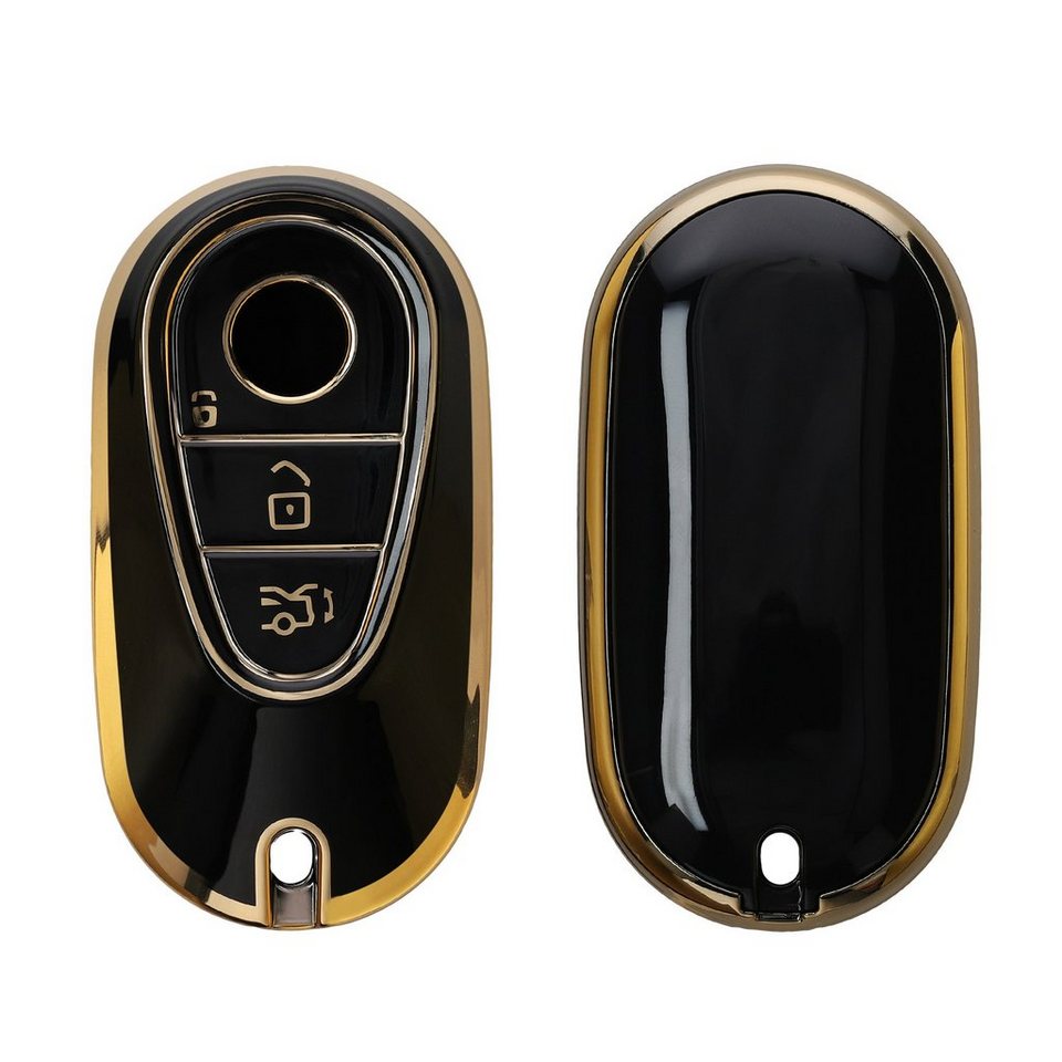 kwmobile Schlüsseltasche Autoschlüssel Hülle für Mercedes Benz,  Schlüsselhülle Silikon Cover, KOMPATIBEL MIT: Mercedes Benz 3-Tasten Smart  Autoschlüssel