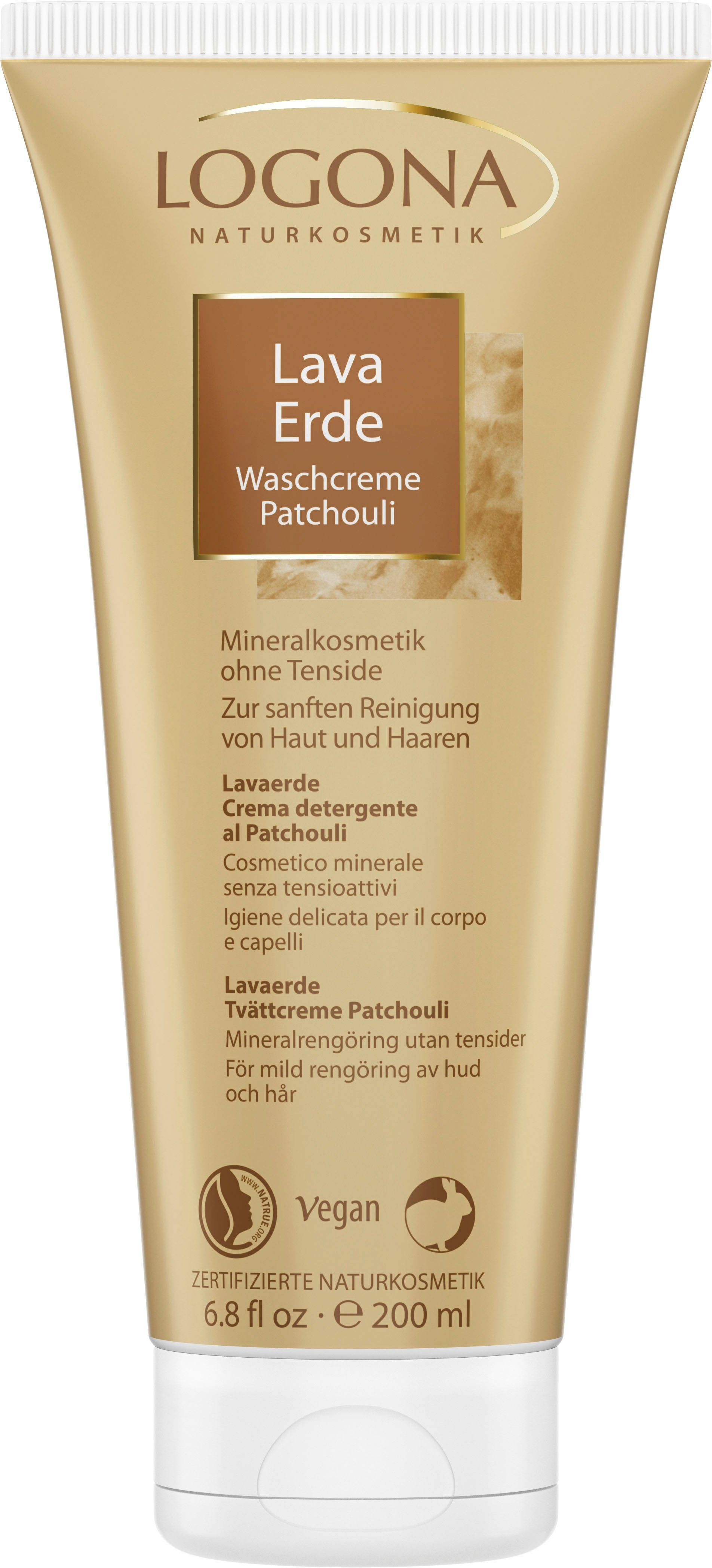 Waschcreme Logona Lavaerde Gesichts-Reinigungscreme Naturprodukt Patchouli, LOGONA