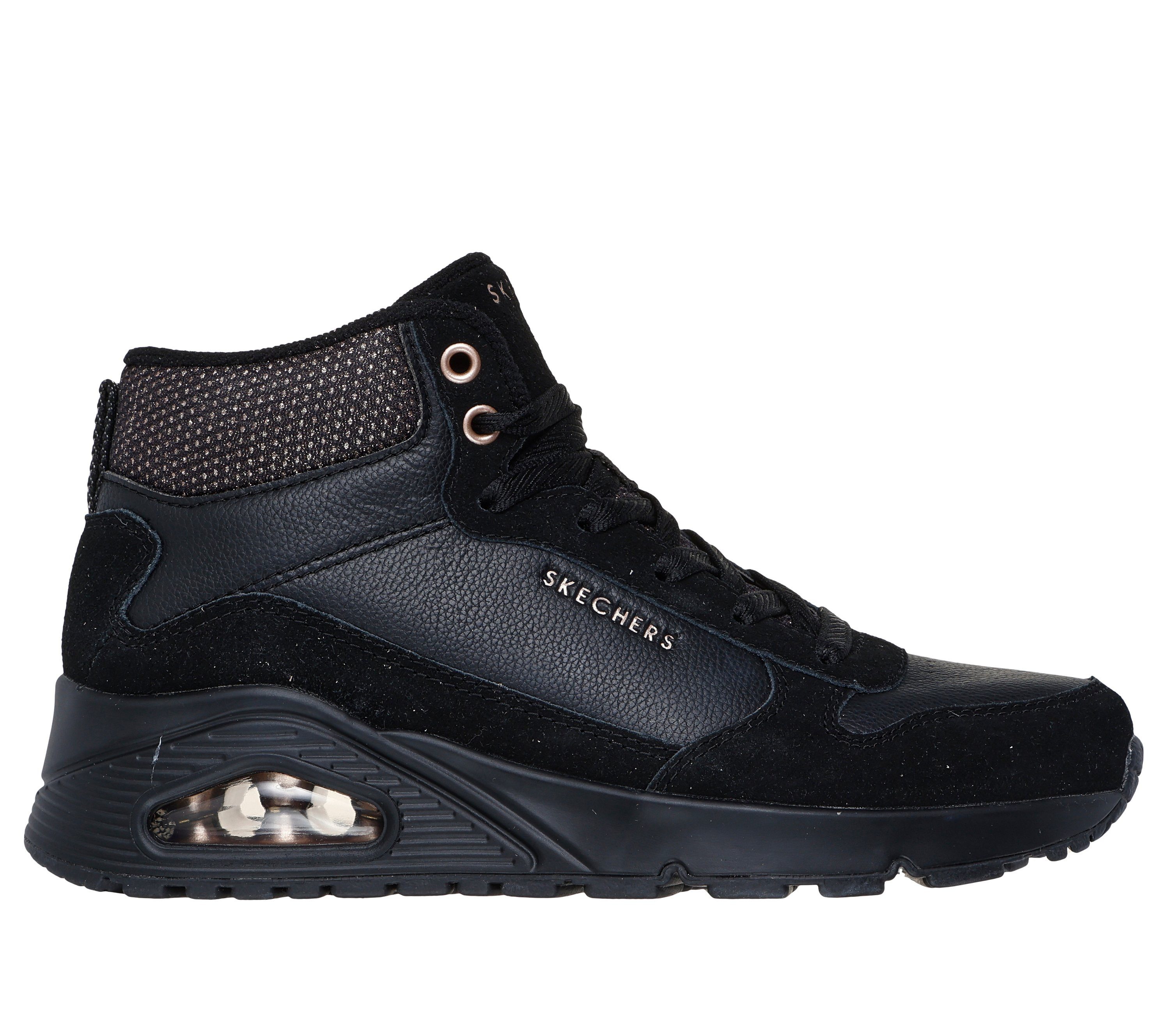 Skechers UNO-STACRE SHINE Keilsneaker High Top Sneaker, Schnürboots mit Luftkammern Sohle