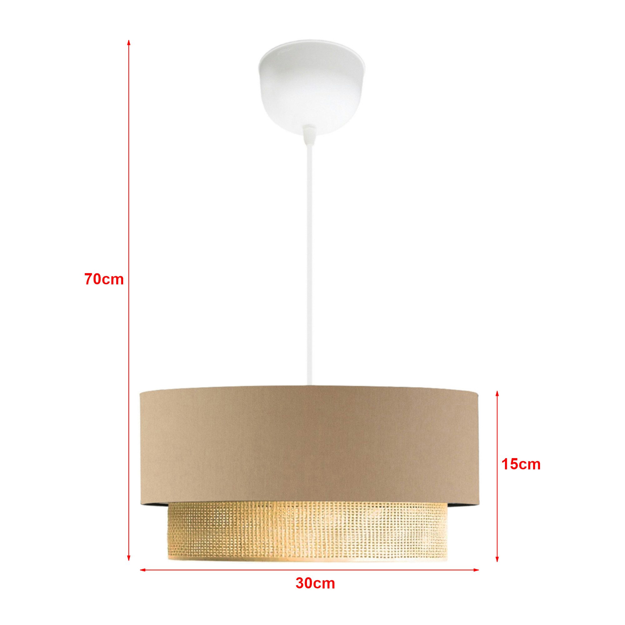 lux.pro Hängeleuchte, ohne Leuchtmittel, »Loughborough« Hängeleuchte 1 x E27 Beige / Gelb