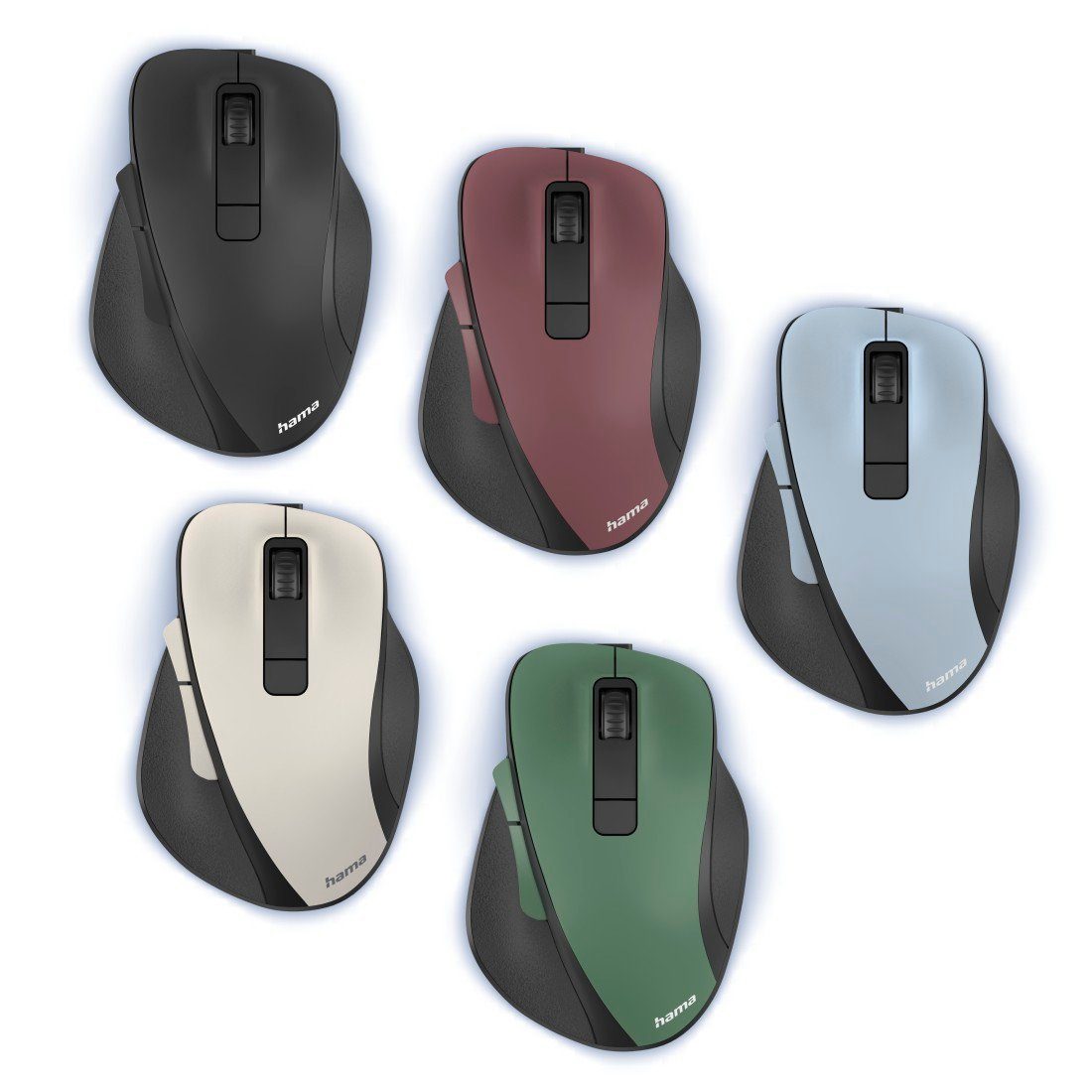 Hama Optische 6 Tasten Funkmaus, ergonomisch, Rechtshänder, leise Tasten ergonomische Maus (Funk)