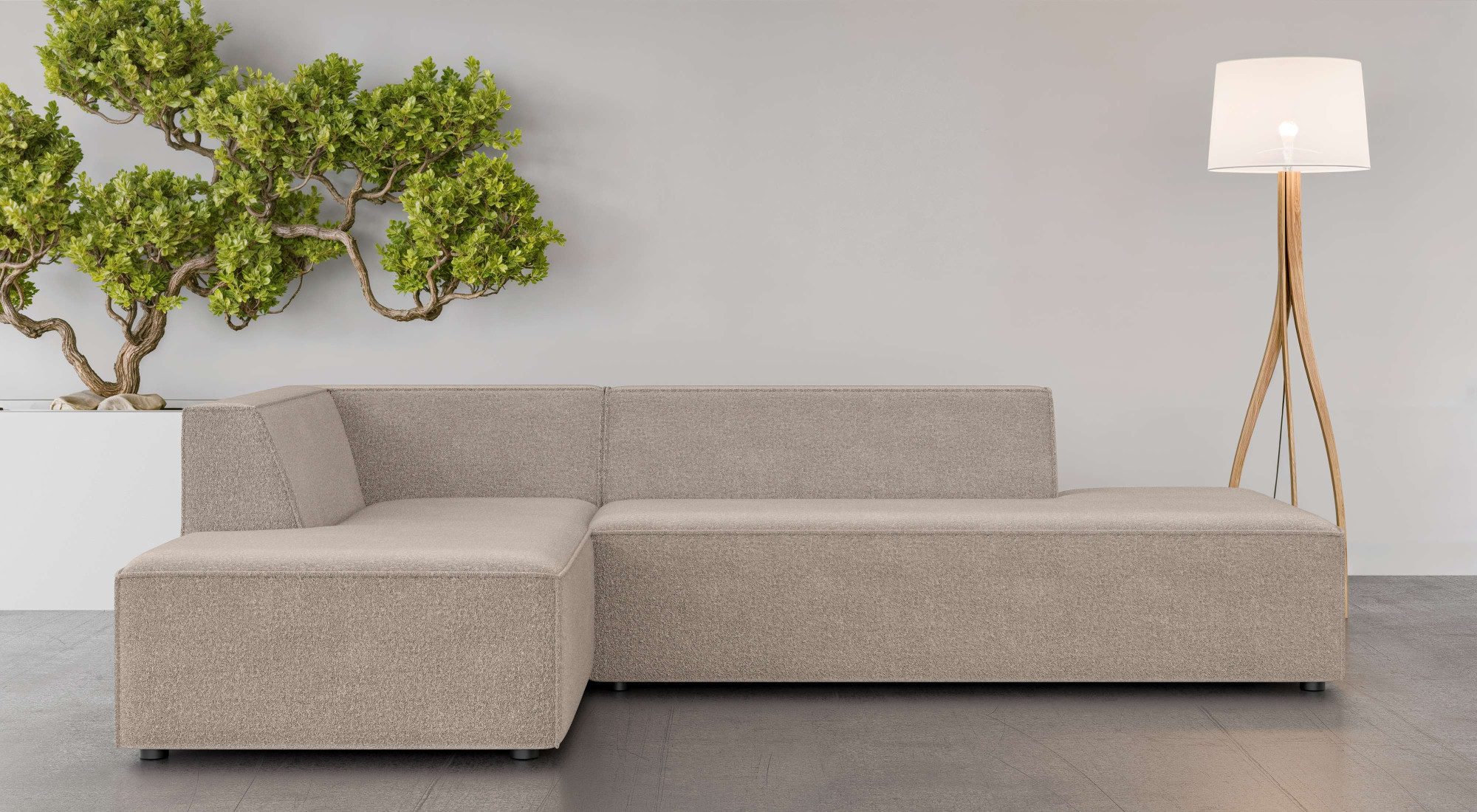 INOSIGN Ecksofa "Ecksofa Cavan mit Ottomane links oder rechts bestellbar", günstig online kaufen