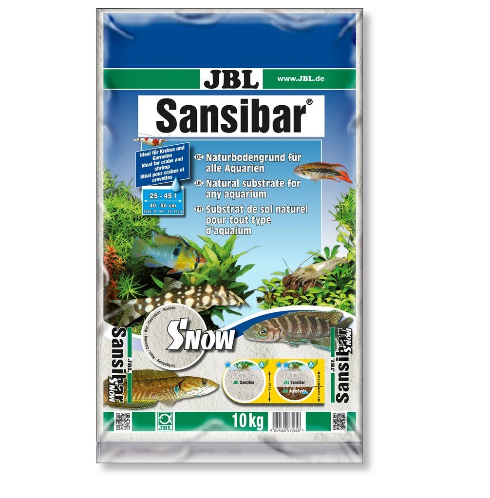 JBL GmbH & Co. KG Aquariensand JBL Sansibar Aquarienbodengrund Snow 10 Kg