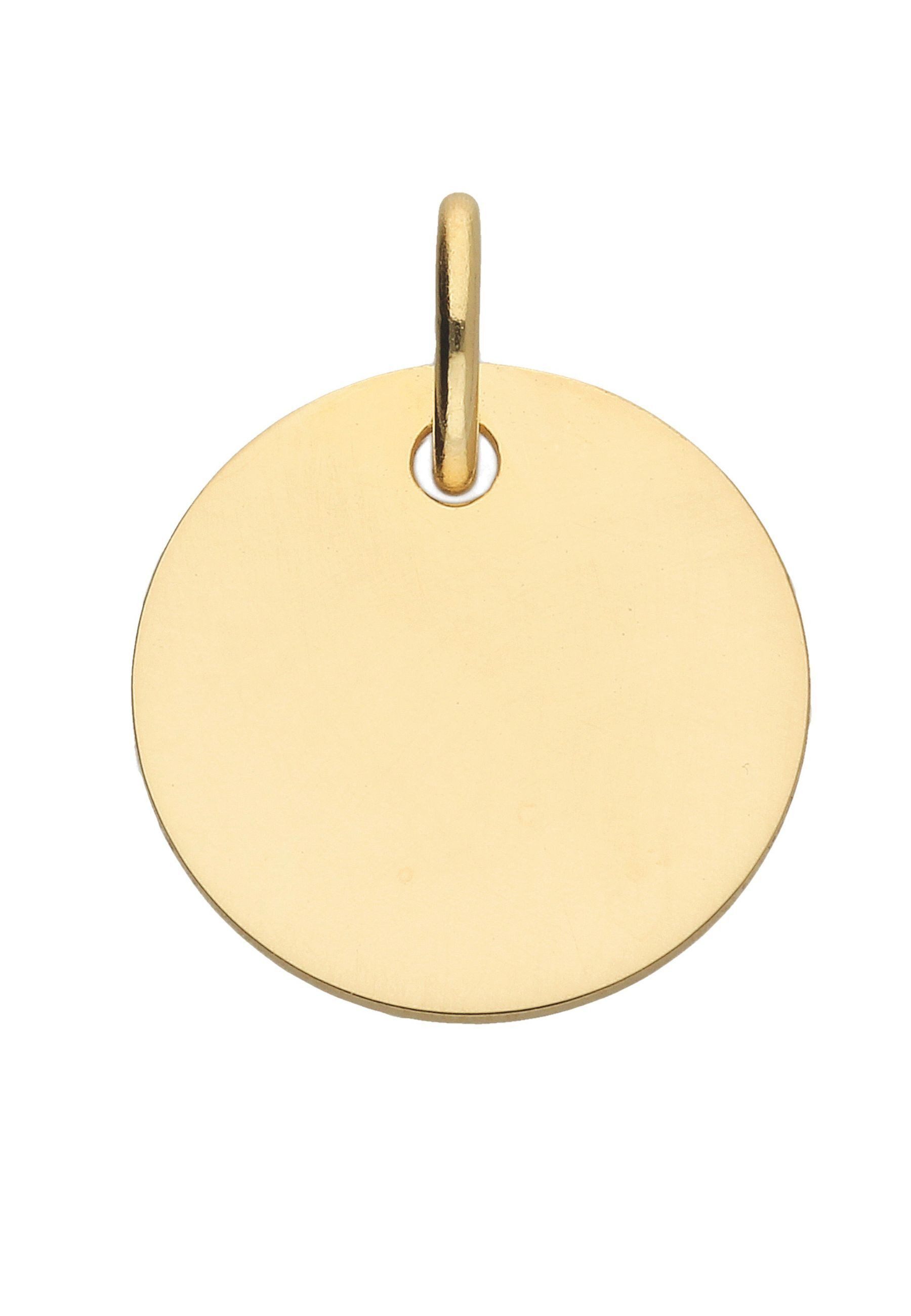 Kettenanhänger Gravurplatte 333 Gold (8K)