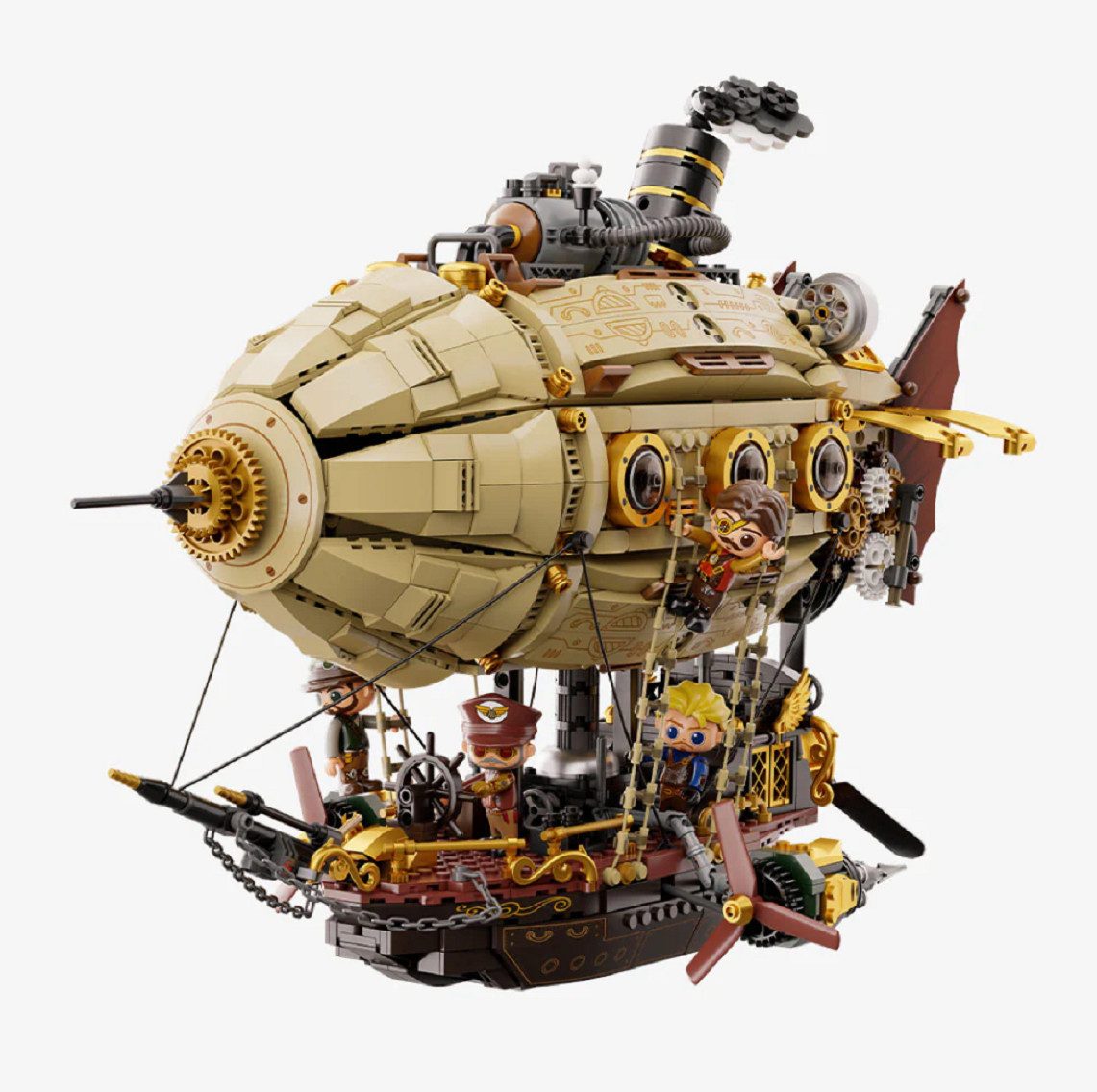 Pantasy Pantasy 85021 Steampunk Luftschiff 1.949 Teile Klemmbausteine Konstruktions-Spielset, (1949 St)