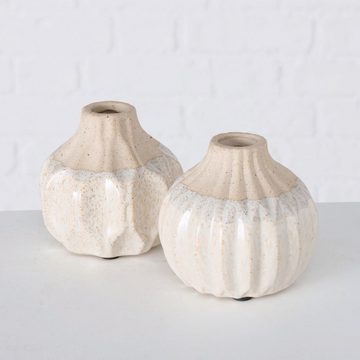 BOLTZE Tischvase Malia (Set, 2 St), aus Steingut, Höhe ca. 9 cm