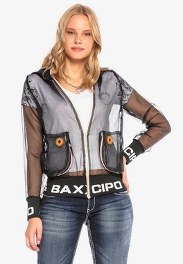 Cipo & Baxx Outdoorjacke in transparentem Design