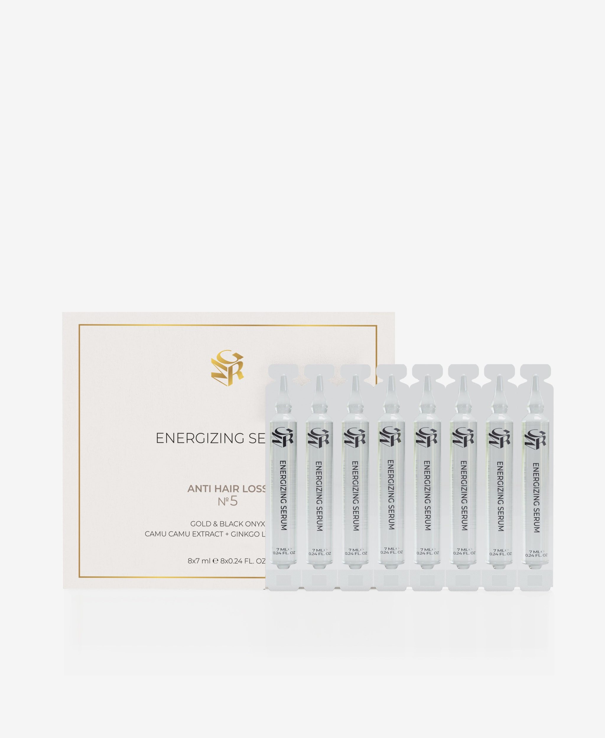 GLAMIRA Haarkur Belebendes Serum, Packung, 8-tlg., 8x7 ml Ampullen, Anti-Haarausfall-Wirkung, stärkend