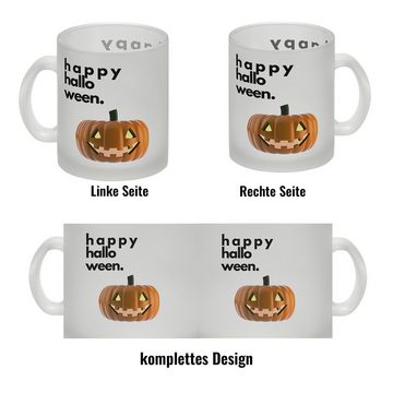 speecheese Tasse Happy Halloween Kürbis Glas Tasse