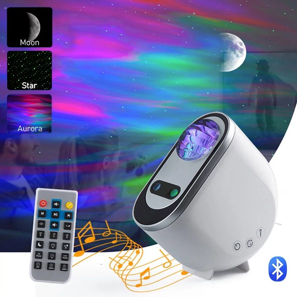 XIIW LED Nachtlicht LED Sternenhimmel Projektor Galaxy Lamp Starry Mond  Stern Nachtlichter, mit Fernbedienung USB Bluetooth