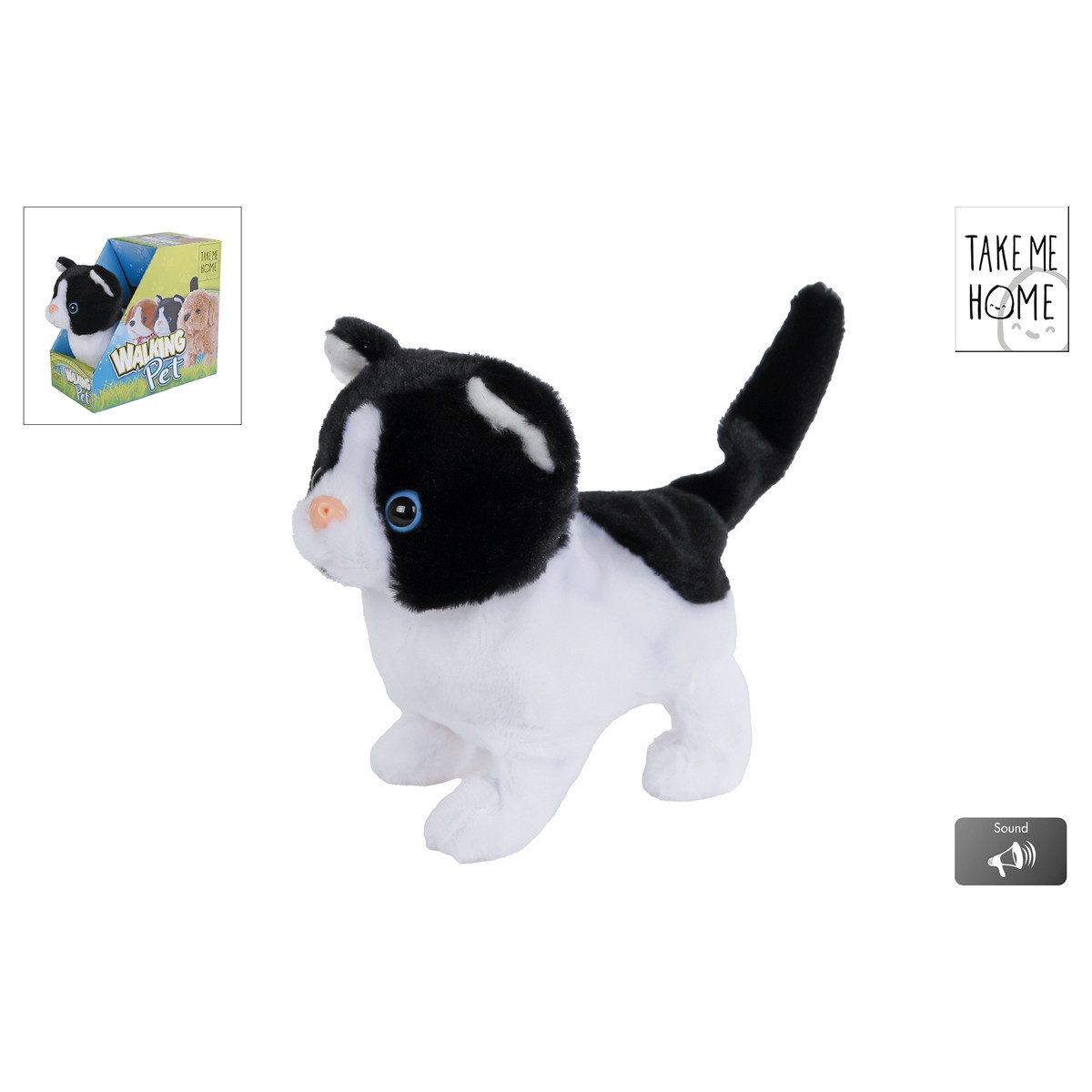 Van Manen Salz- / Pfefferstreuer Laufkatze schwarz/weiß 14,5cm