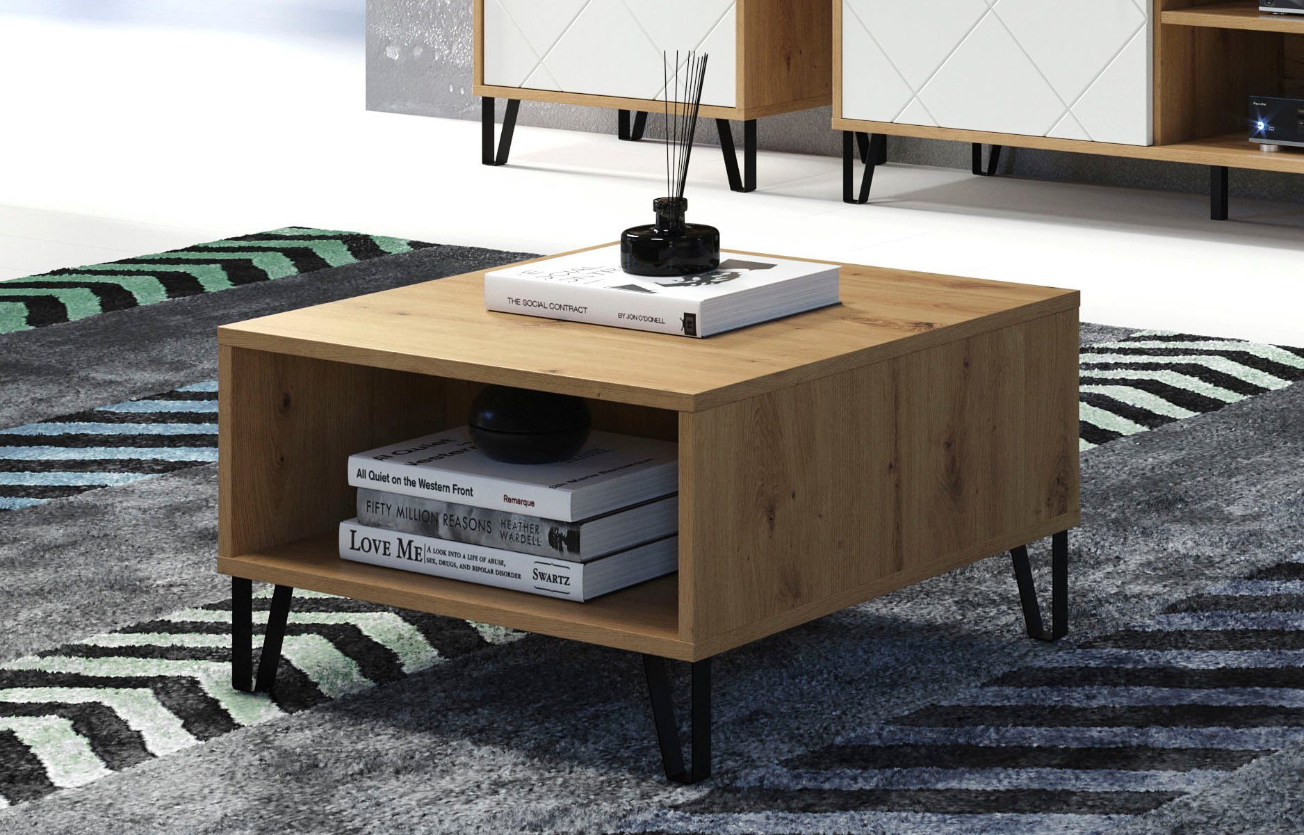 Places of Style Couchtisch Tarragona, Couchtisch mit 2 offenen Fächern - (B günstig online kaufen