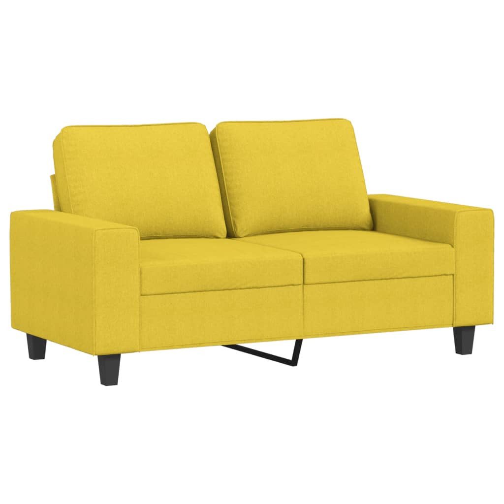 vidaXL Sofa 3-tlg. Sofagarnitur Hellgelb Stoff günstig online kaufen