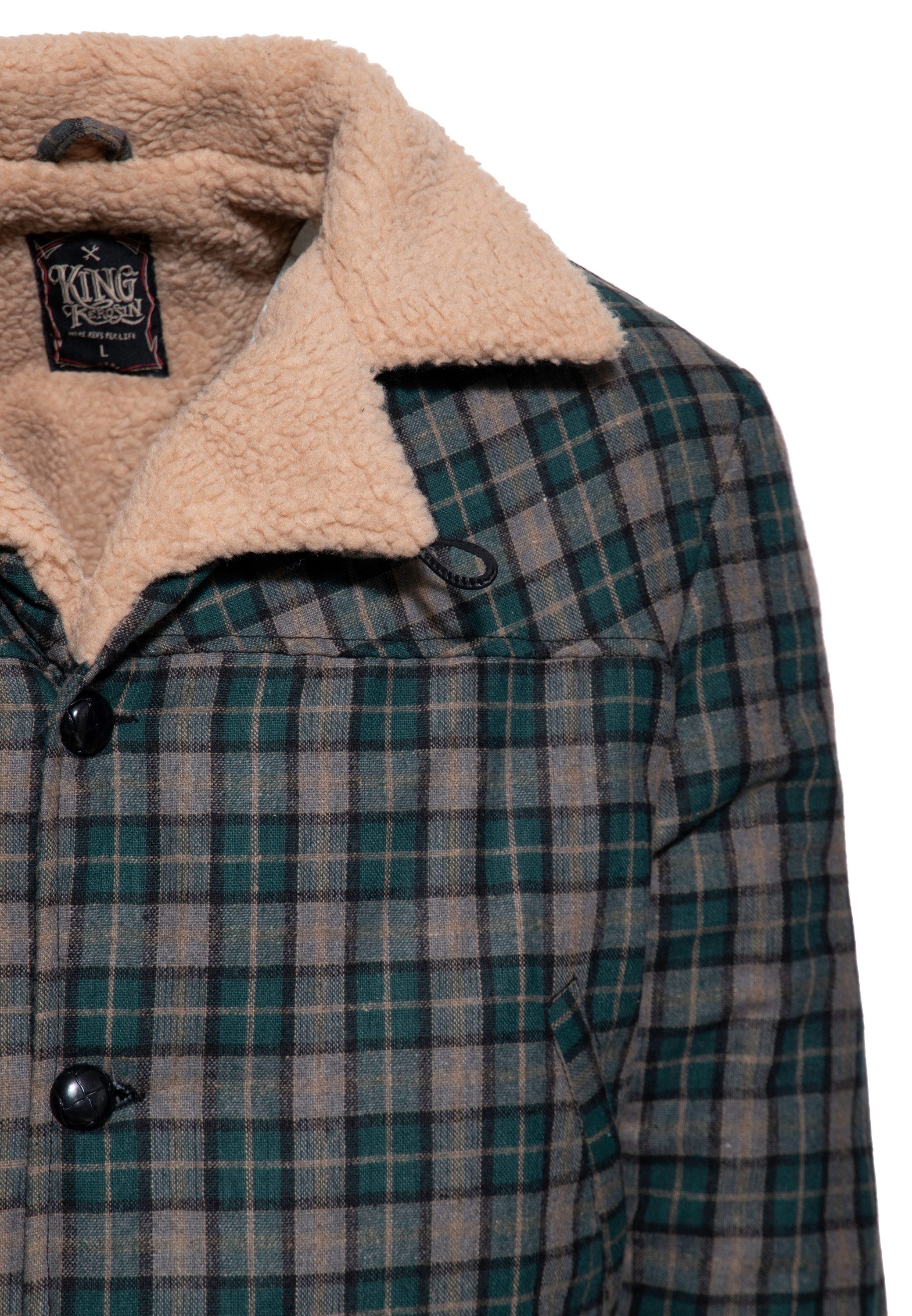 KingKerosin Winterjacke (1-St) mit Teddy-Kragen