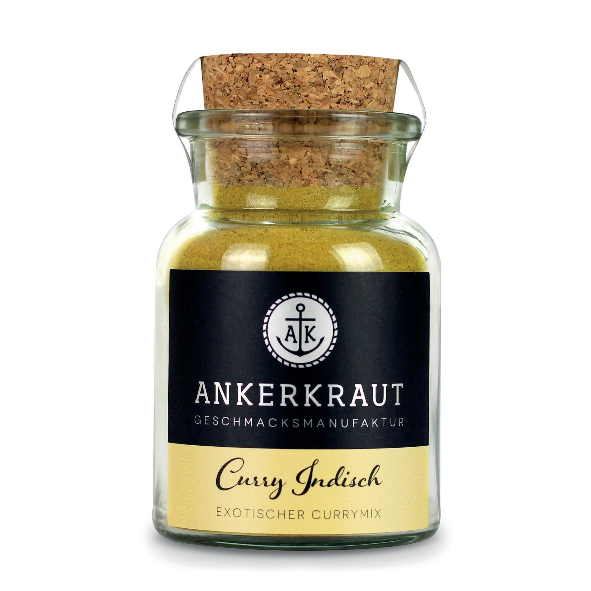 Ankerkraut Gewürz Curry Indisch, Curry Indisch, 70g im Korkenglas