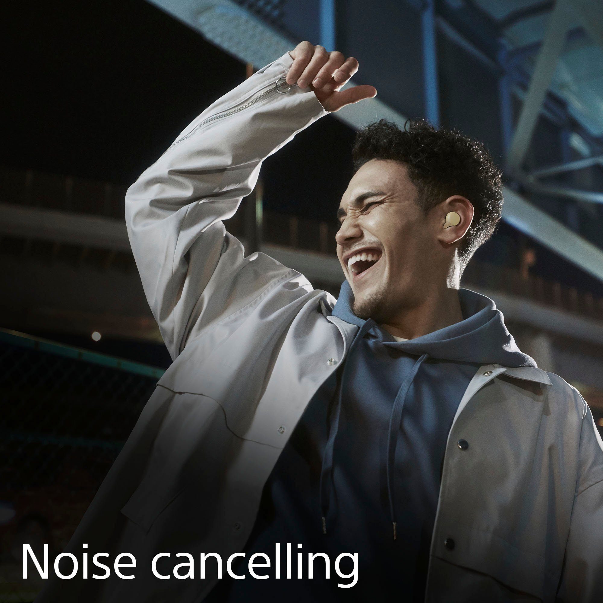 Sony LinkBuds S wireless In-Ear-Kopfhörer 20 NFC, Noise Touch-Steuerung, Ecru st. Cancelling, (Noise-Cancelling, Wireless, Bluetooth, True Akkulaufzeit)