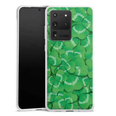 DeinDesign Handyhülle Glücksbringer Klee Glück Clovers, Samsung Galaxy S20 Ultra 5G Silikon Hülle Bumper Case Smartphone Cover