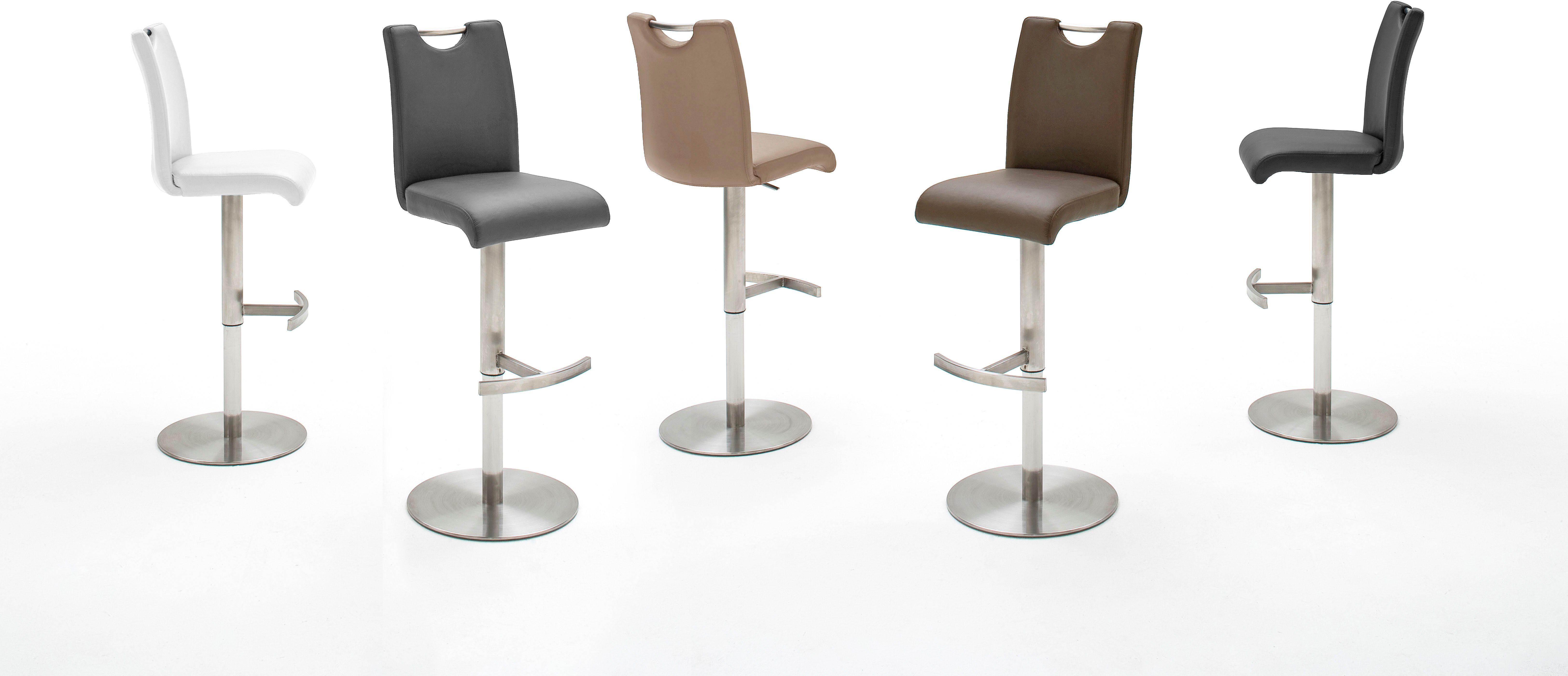 MCA furniture gebürstet | Edelstahl ALESI | weiß weiß Bistrostuhl
