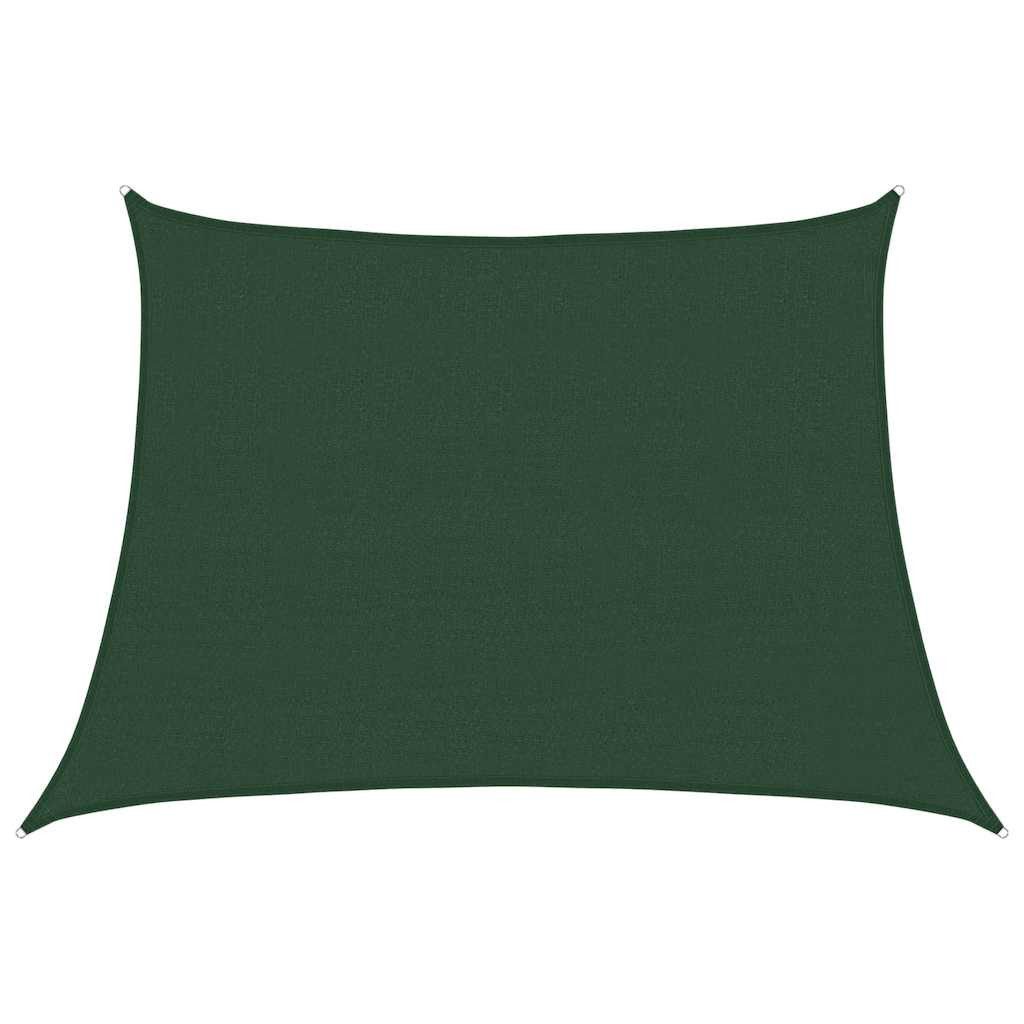 vidaXL Sonnensegel Sonnensegel 160 g/m² Trapezform Dunkelgrün 4/5x3 m HDPE, (1-tlg)