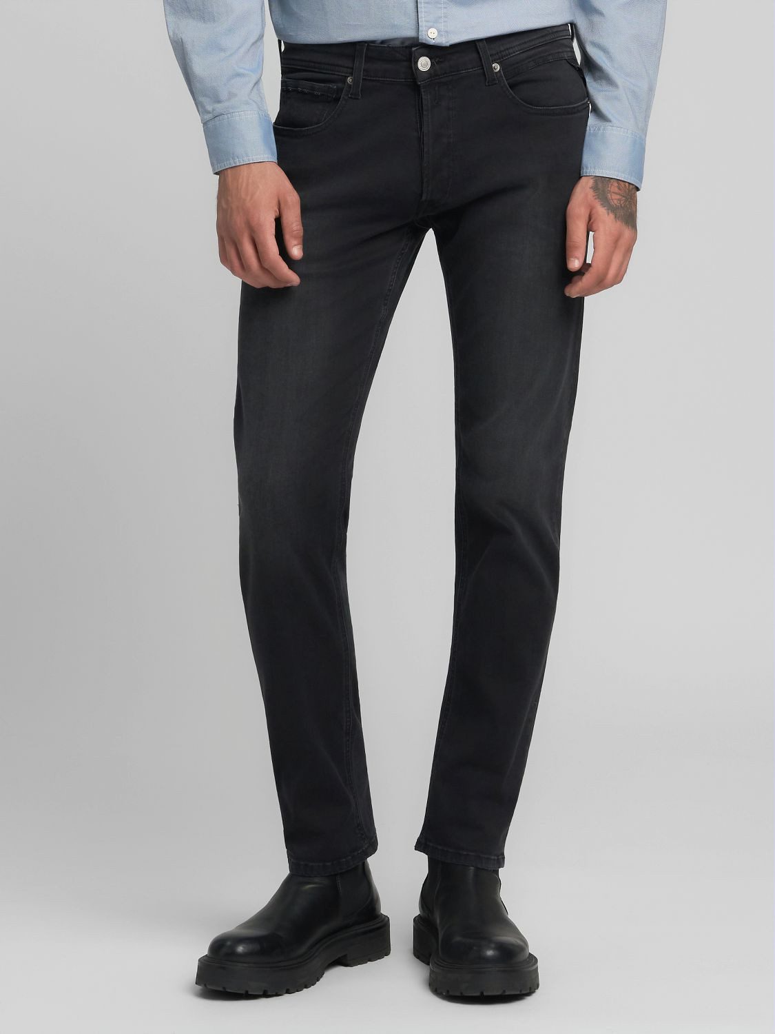 Replay Straight-Jeans GROVER in vielen verschiedenen Waschungen, mit Stretch