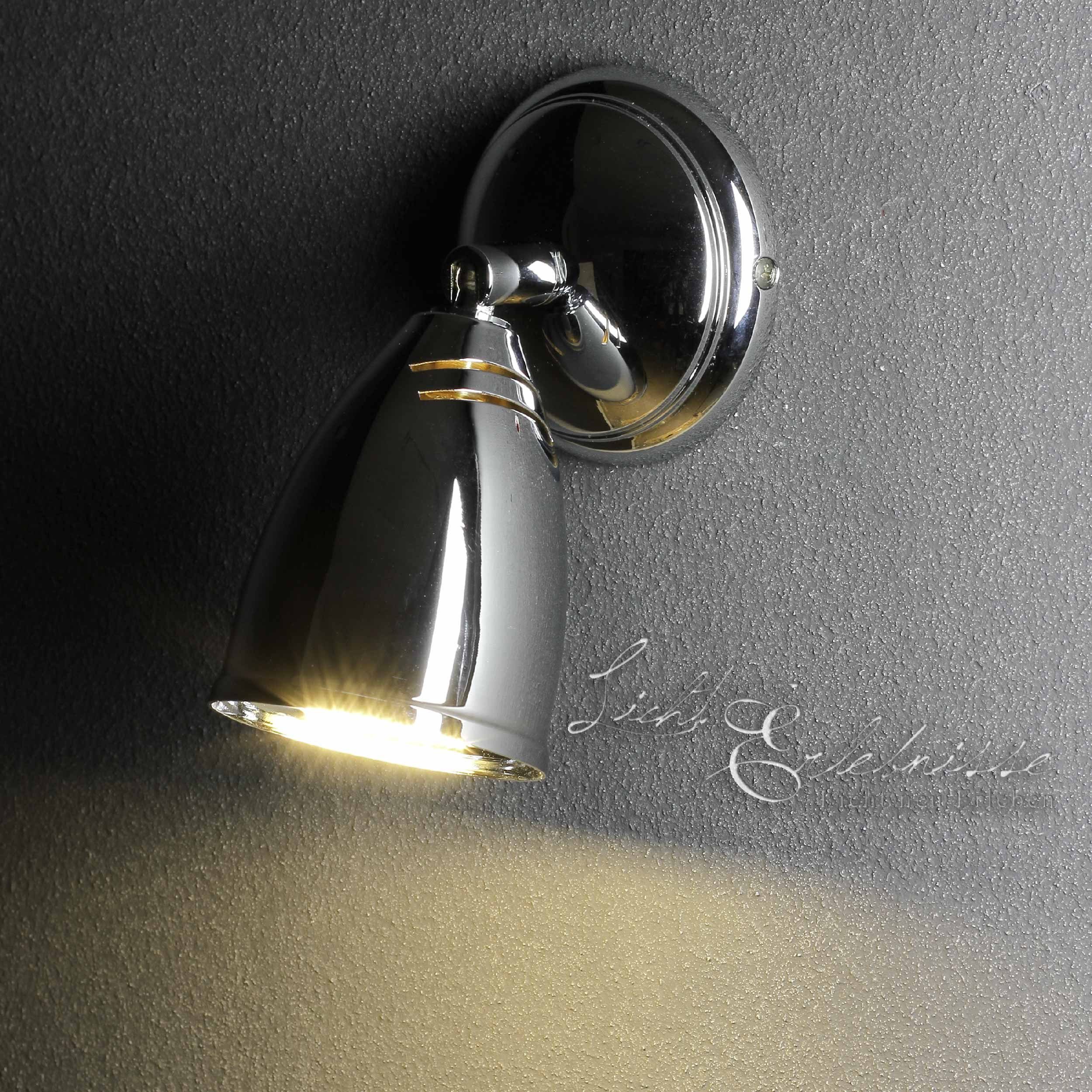 Licht-Erlebnisse Deckenstrahler Flur glänzend Wohnzimmer Esszimmer Deckenlampe STOCCOLMA, E27 ohne Leuchtmittel, Silber
